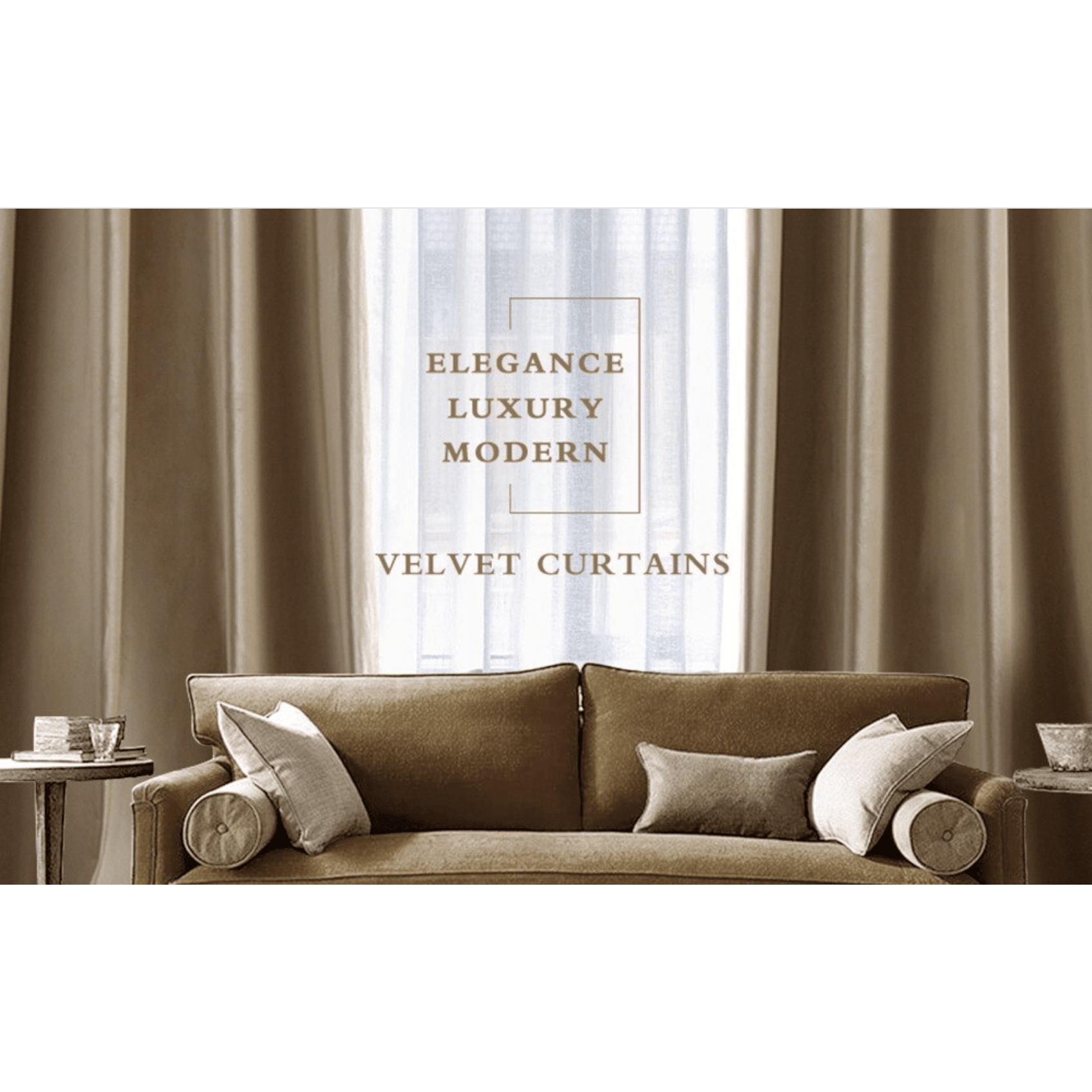 Brittany Velvet Plain Curtains in Taupe - Blackout Thermal Insulated Window Drapes for Living Room & Bedroom