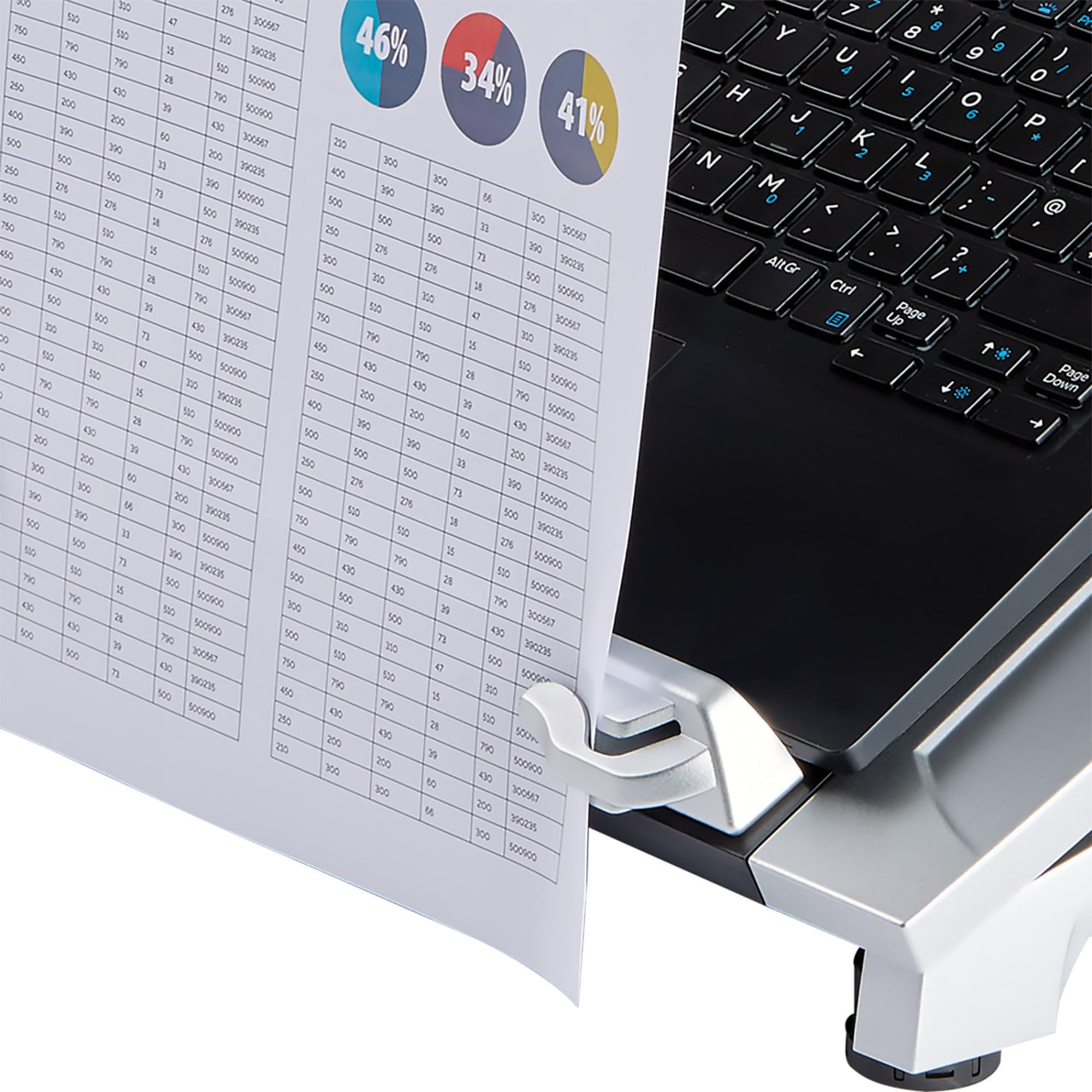 Fellowes FEL8036701 Ergonomic Notebook Stand for Laptops - Adjustable Height & Angle, Durable Aluminum - Perfect for Home Office, Workspace & Remote Work Setup