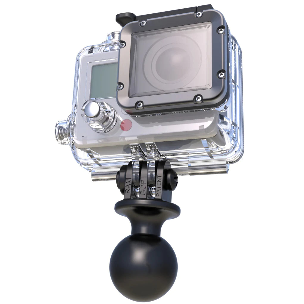 GoPro Hero Mount Adapter - RAM RAP B 202U GOP1 Universal Action Camera Accessory for Motorcycles, Bikes & Outdoor Adventures