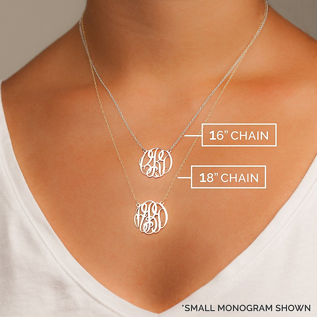 Personalized Silver Monogram Pendant Necklace for Women - Custom Initial Jewelry Gift for Her - Perfect for Birthdays, Anniversaries & Everyday Wear