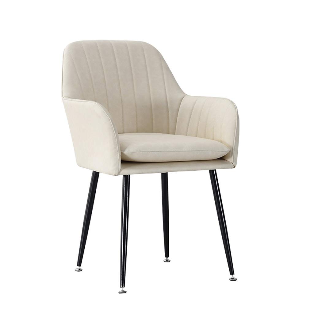 Stylish Beige Dining Chair - Restaurant, Cafe, Bar, Office & Home Use - Ergonomic Backrest Armchair for Dining Table, Computer Desk & Reception Areas