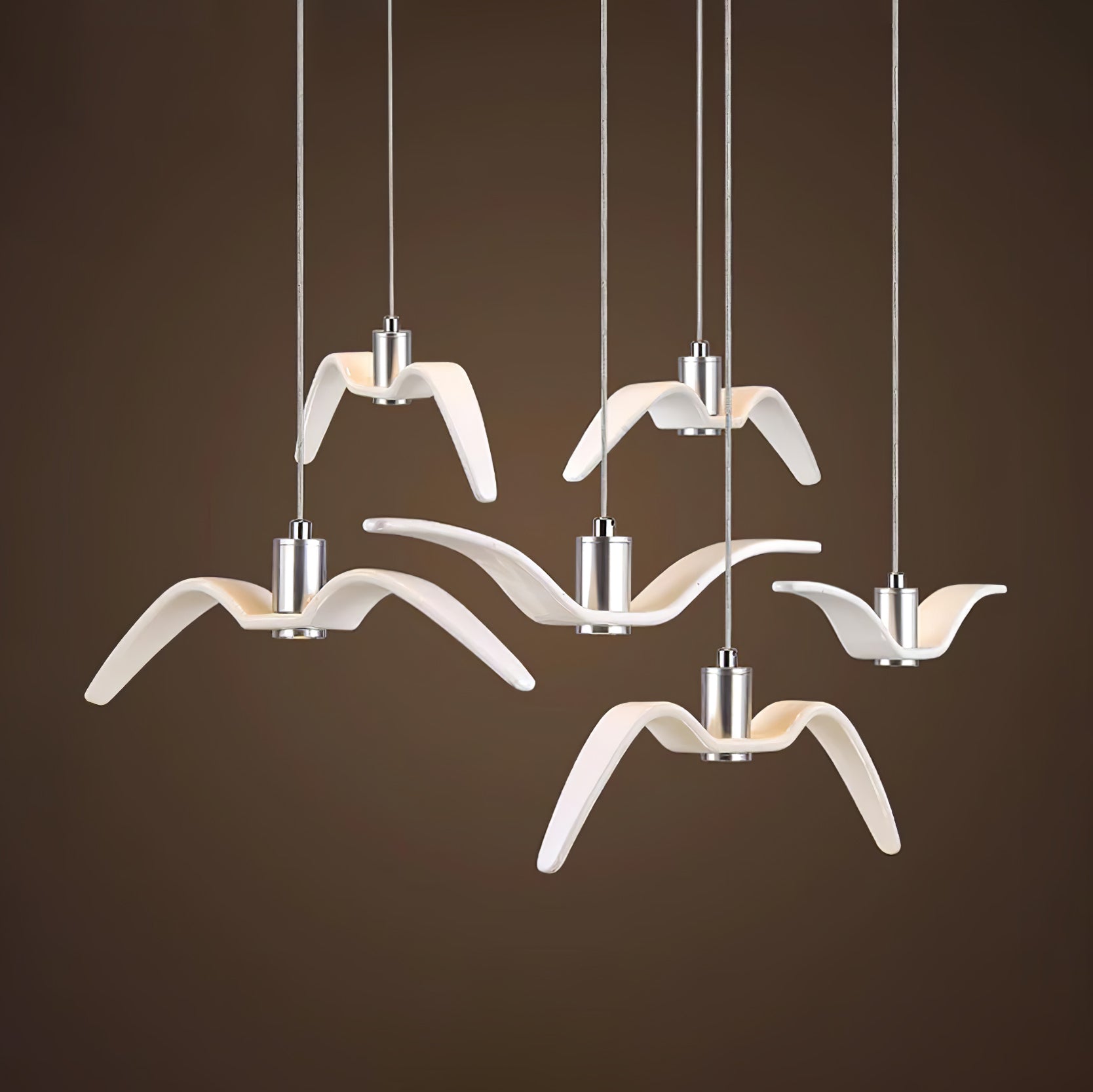 Aviara Modern LED Pendant Light Fixture - Dimmable Hanging Chandelier for Kitchen Island, Dining Room & Bedroom Lighting