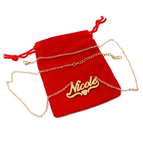Personalized Nicole Name Necklace - Heart Shaped Gold Plated Dainty Jewelry for Women | Perfect Gift for Girlfriend, Mother, Sister & Friend | Elegant Gift Box Included | Ideal for Birthdays, Anniversaries & Special Occasions