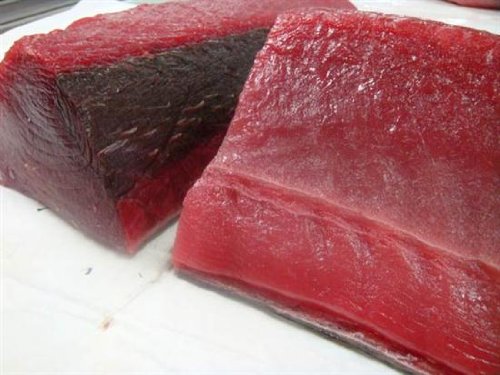 Premium Sushi-Grade Yellowfin Ahi Tuna - 4 Pounds Fresh Frozen for Sashimi, Poke Bowls & Sushi Making - High-Quality Seafood Delivery