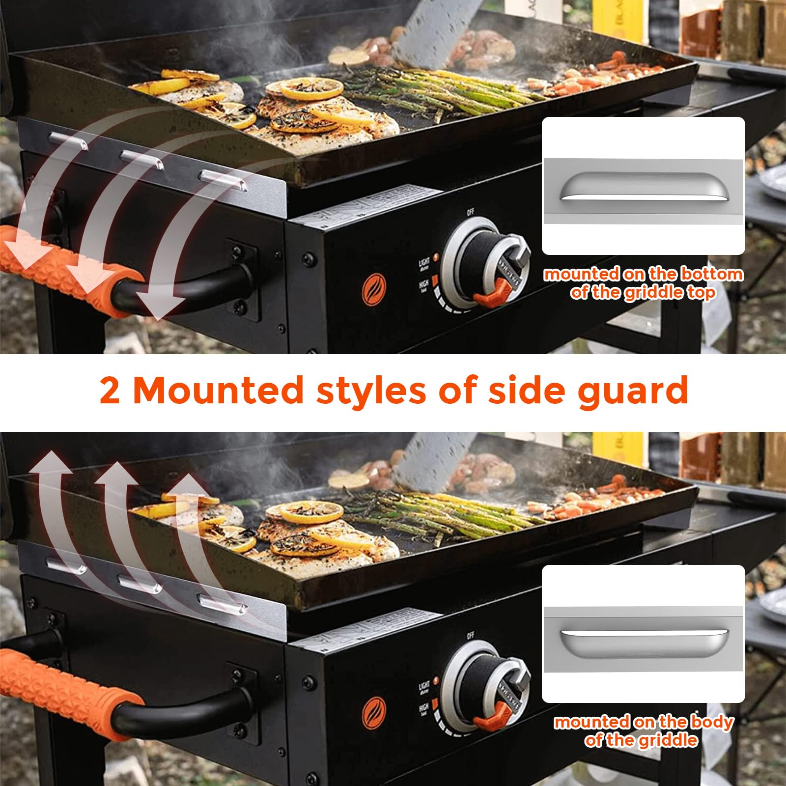 Utheer Magnetic Stainless Steel Wind Guard for Blackstone 22