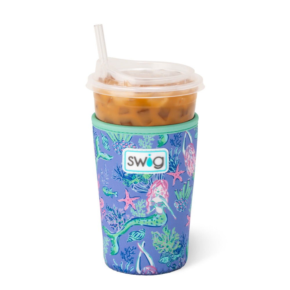 Under the Sea Themed Medium Iced Cup Coolie - Insulated Beverage Sleeve for Cold Drinks, Beach Parties & Summer BBQs