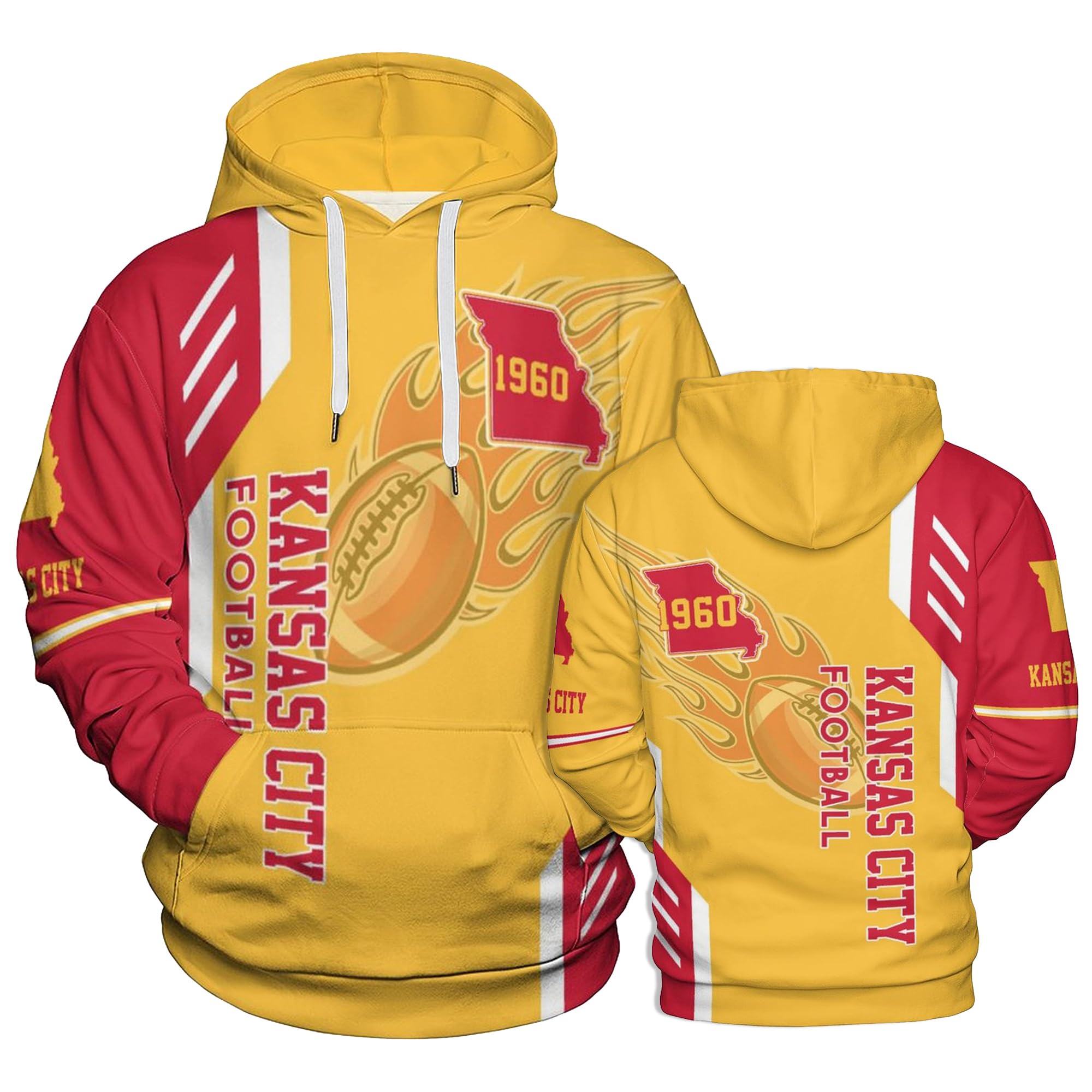 Men's Cool Football Hoodie - Classic Pullover Hooded Sweatshirt for Sports Fans | Comfortable Athletic Apparel for Game Day, Tailgating & Casual Wear