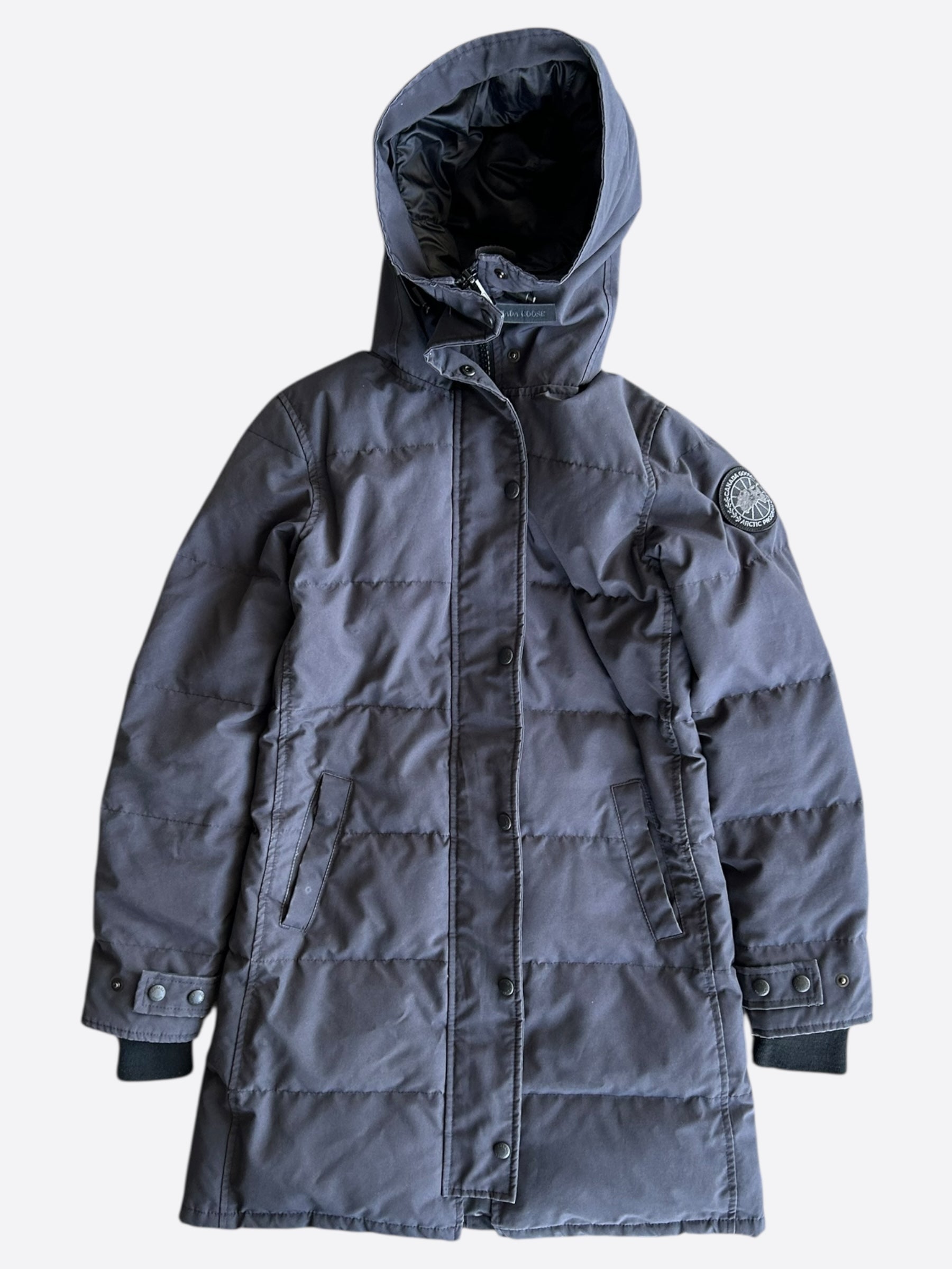 Canada Goose Navy Shelburne Black Label Women's Parka - Waterproof Winter Coat for Extreme Cold Weather - Perfect for Skiing, Snowboarding & Outdoor Adventures
