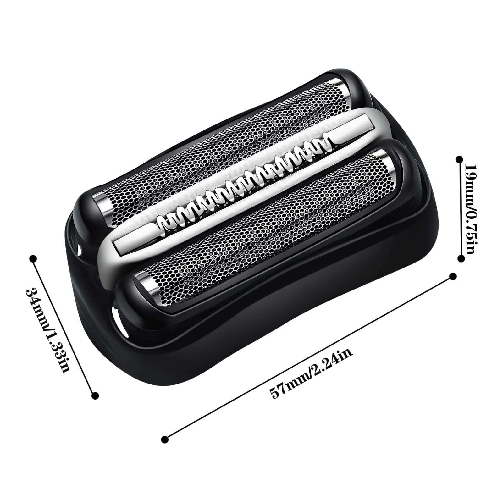 Braun Series 3 Razor Replacement Head - 32B Black Electric Shaver Blade & Foil Kit for Men's Grooming | Compatible with Braun 300s, 310s, 340s | Perfect for Travel, Daily Shaving & Sensitive Skin Care