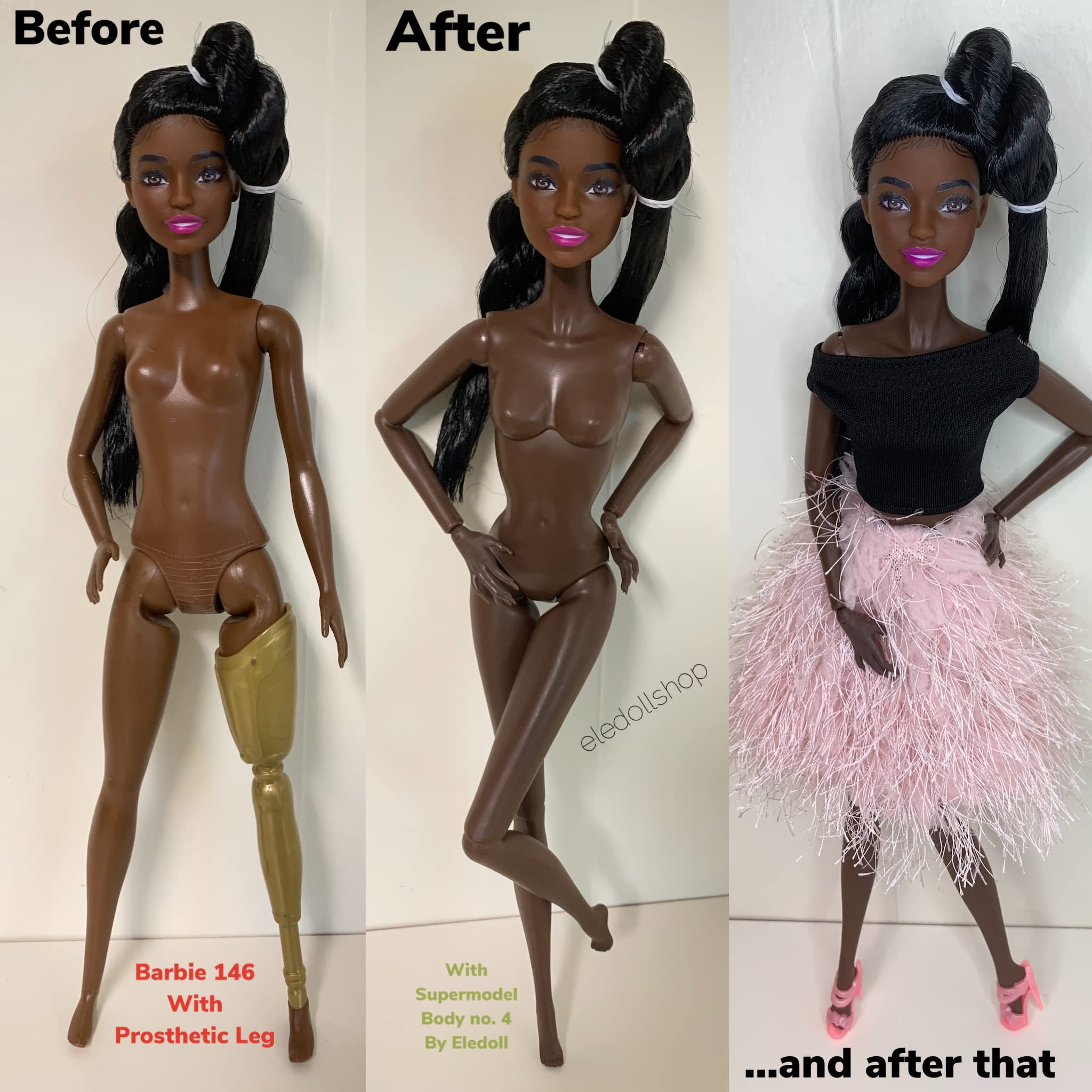 12 Inch DIY OOAK Fashion Doll Bodies - 4 Pack Multiracial Articulated Posable Replacement Dolls for Repair & Customization | Perfect for Collectors, Supermodel Dolls & Craft Projects | Includes 4 Skin Tone Variety Pack by Eledoll