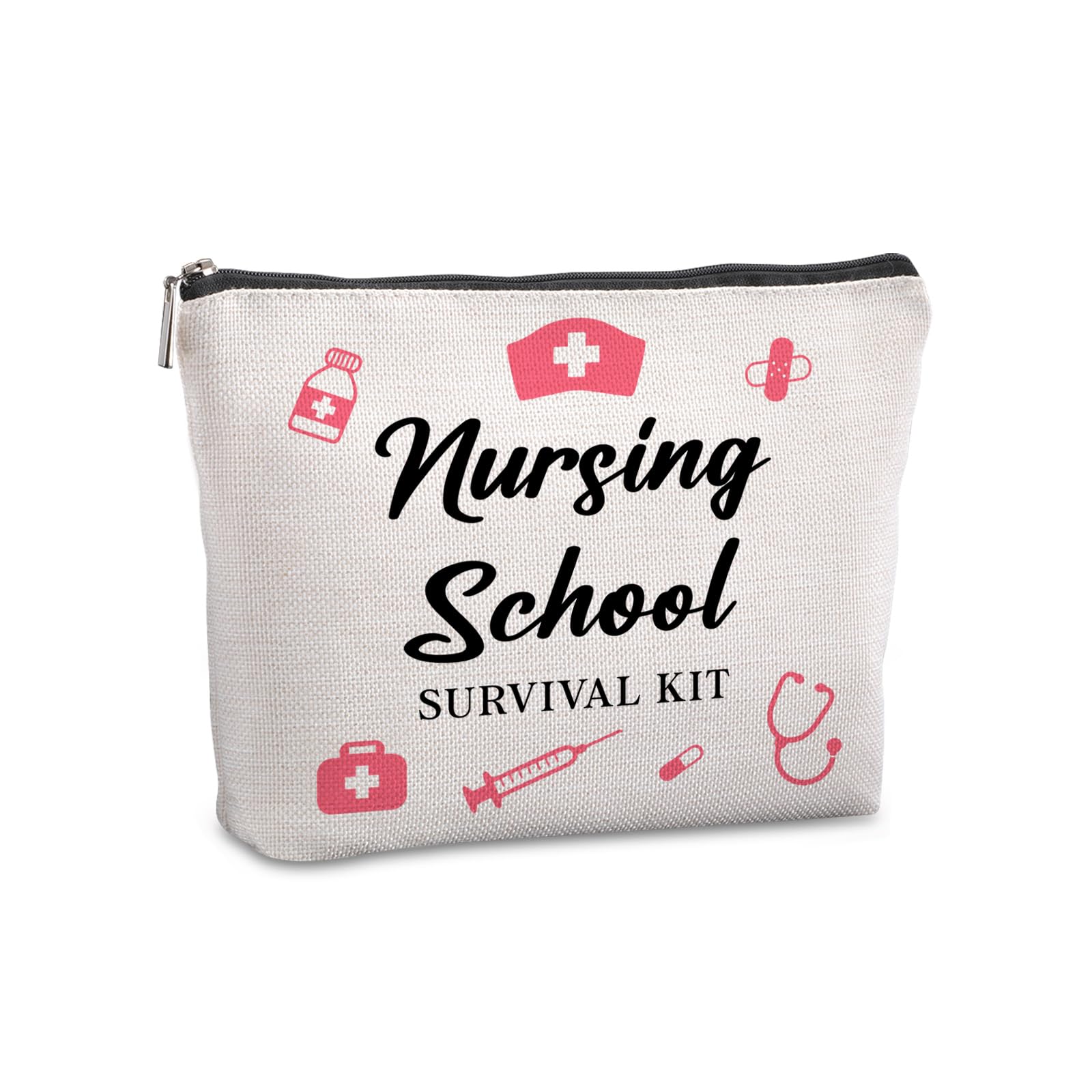 **Inspirational Nursing Gifts for Women - Funny Nurse Practitioner Graduation Gift Set, Travel Makeup Bag & Survival Kit - Perfect for Nurses Week, Assistant Graduation & Daily Hospital Use**