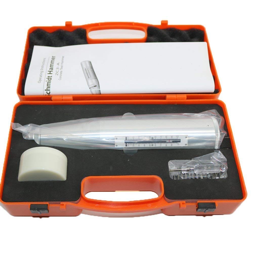 Portable Concrete Rebound Hammer - Digital NDT Resiliometer for Accurate Strength Testing of Concrete Structures | Perfect for Construction Sites, Bridge Inspections & Quality Control