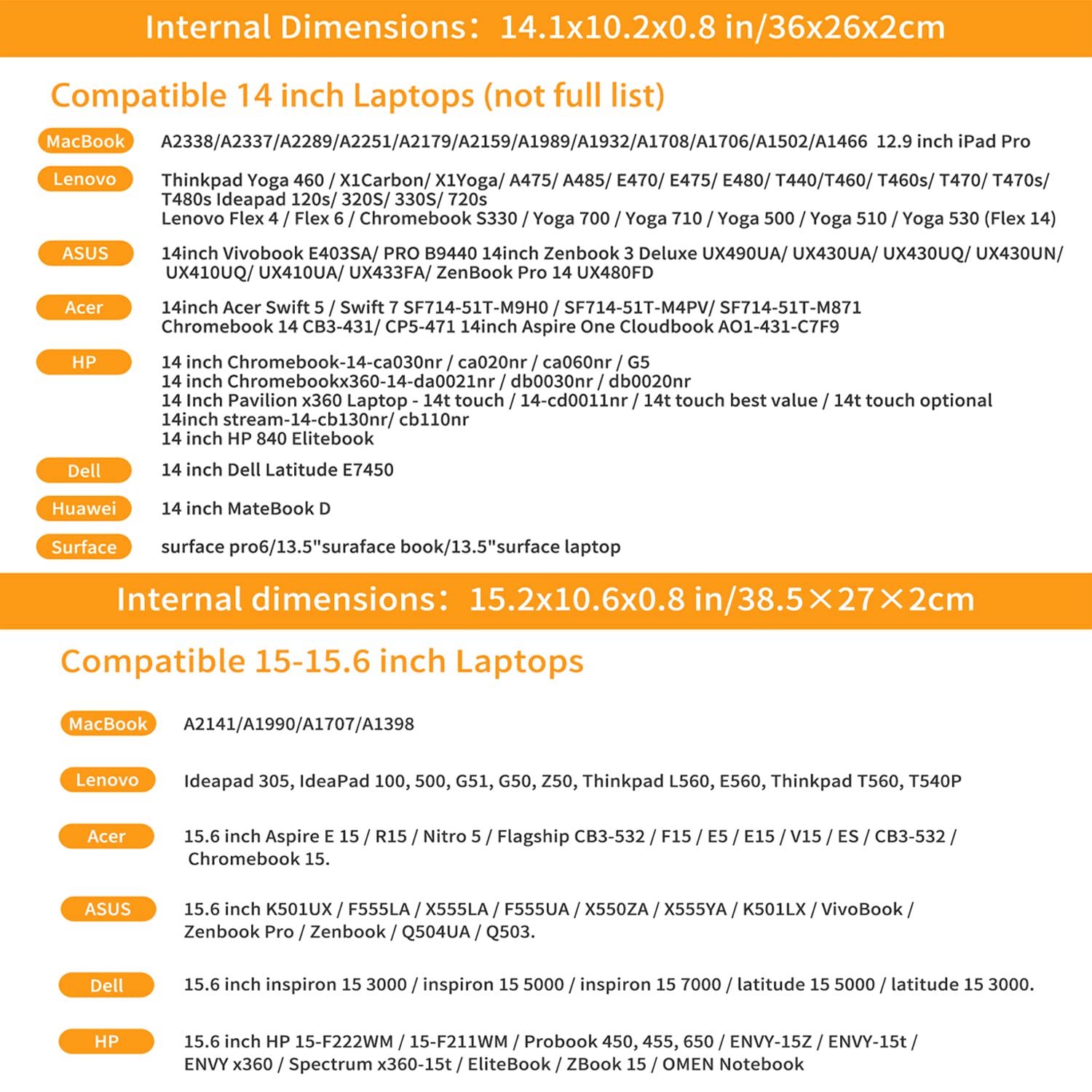YXLILI 14寸笔记本电脑保护套 适用于13-13.3寸MacBook Pro/Air Acer ASUS HP Lenovo Dell Chromebook 带手柄软垫内衬 便携防震 适合办公、旅行、校园使用