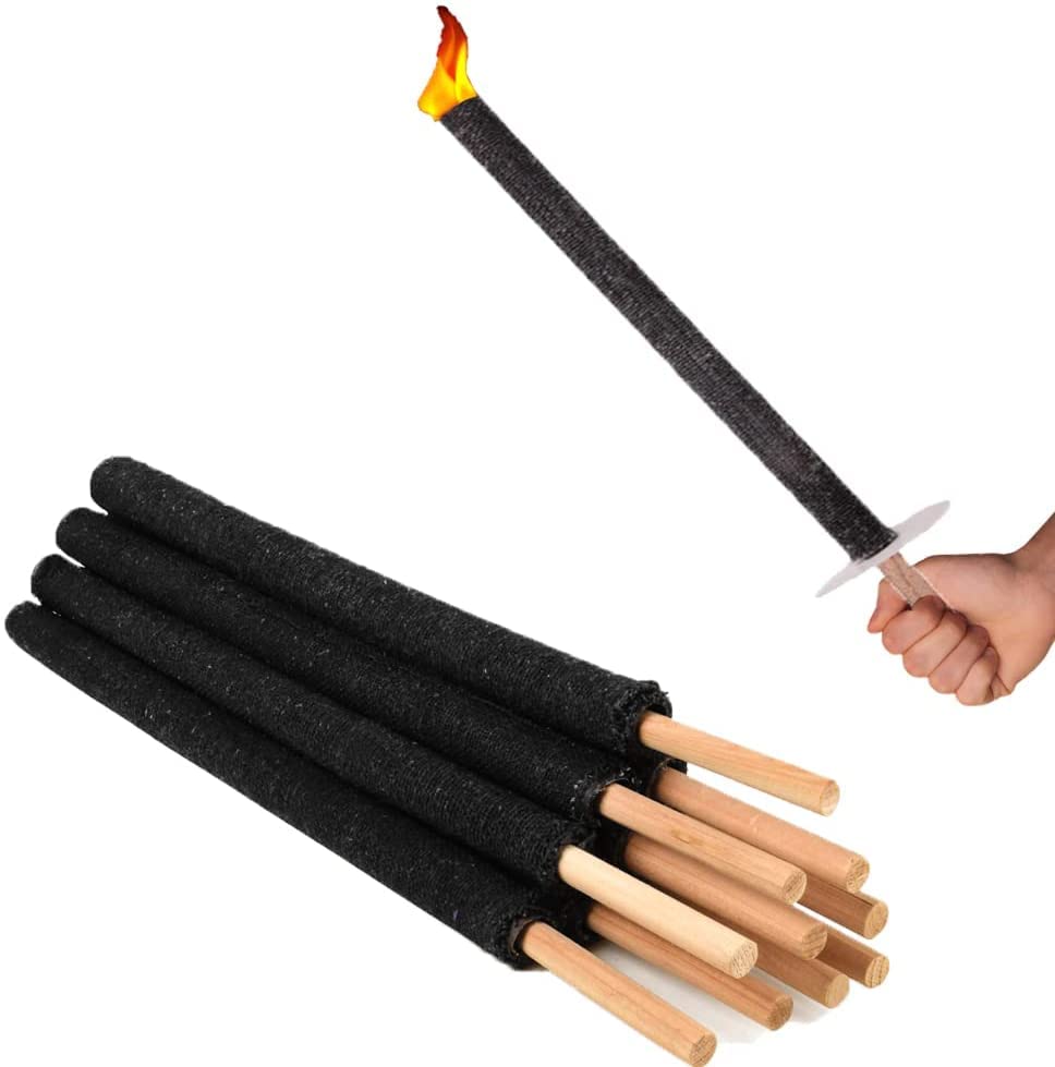 YXWJ Wax Torches with Hand Guard - 45 Minute Burning Time for Adults & Kids | Outdoor Camping, Hiking, Garden Parties, Backyard Decor & Night Events