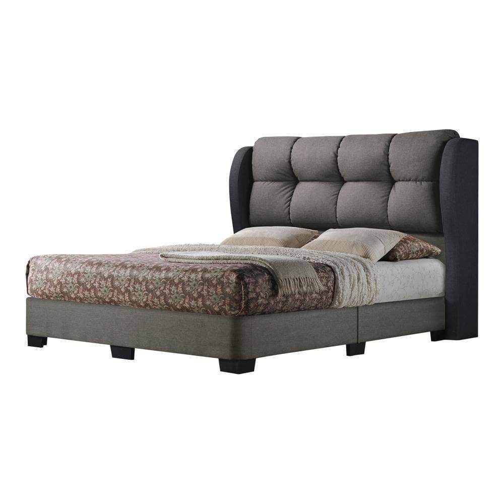 Waterproof Marilyn Fabric Bed Frame - Queen Size Platform Bed with Sturdy Metal Legs for Bedroom, Guest Room, or Dormitory