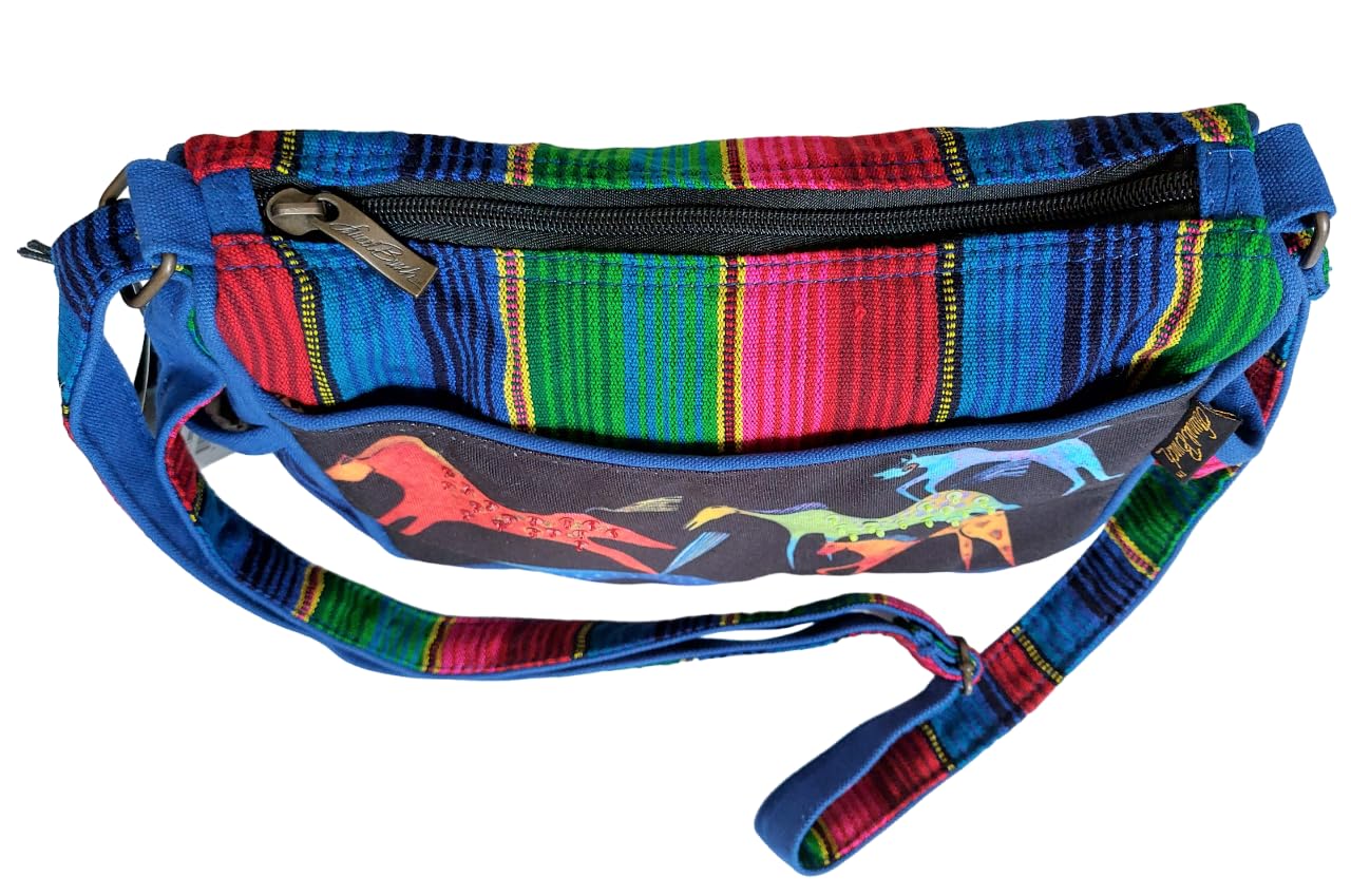 Laurel Burch Dancing Horses Crossbody Bag for Women - Stylish Multi-Color Purse with Adjustable Strap | Perfect for Casual Outings, Travel & Everyday Use