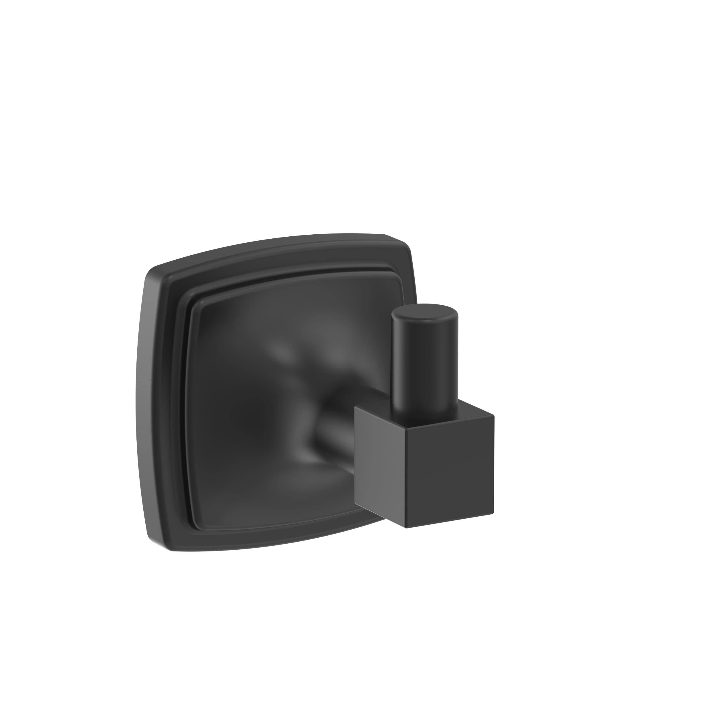 Amerock BH36090MB Matte Black Single Robe Hook - 2-1/4 Inch (57mm) Bathroom Towel Holder - Durable Wall Mounted Hook for Robes, Towels & Bath Accessories - Perfect for Bathrooms, Spas & Dressing Rooms