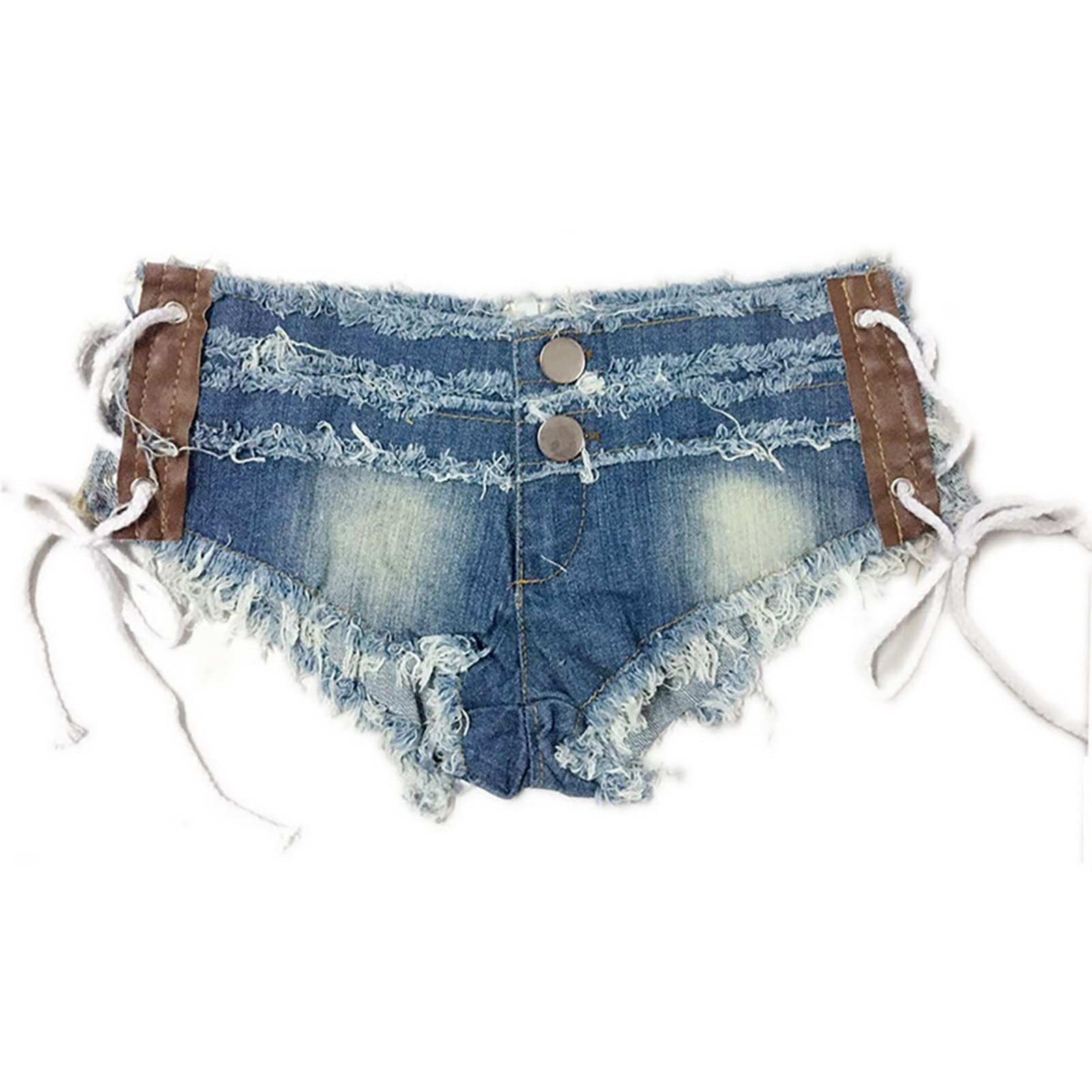 Faringoto Women's Low Rise Denim Shorts - Stretch Mini Jean Hot Pants for Summer, Casual Wear & Night Out | Perfect for Beach, Club, and Street Style Fashion