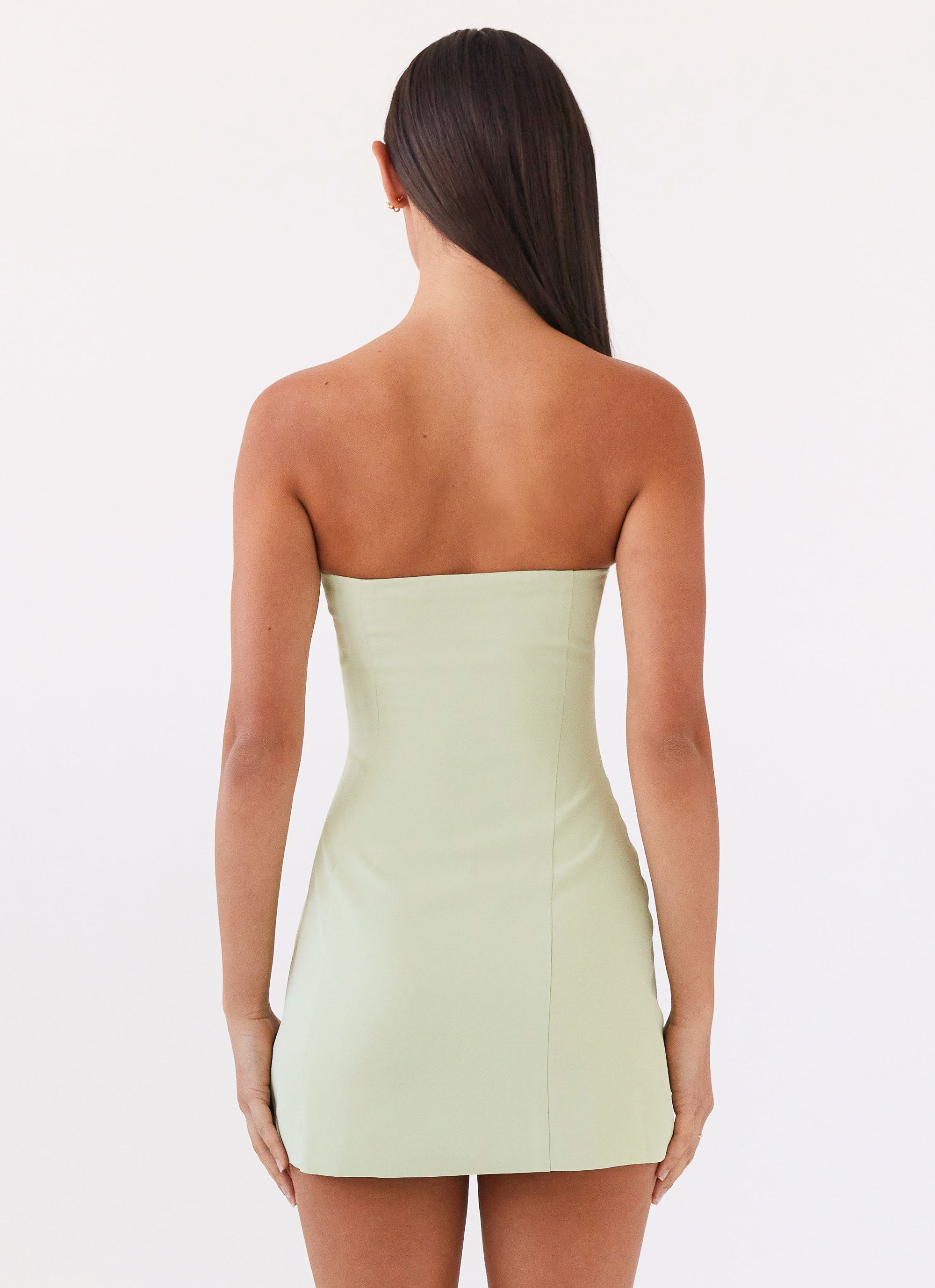 Ayanna Strapless Mini Dress in Green Zest - Sexy Summer Cocktail Party Outfit for Women