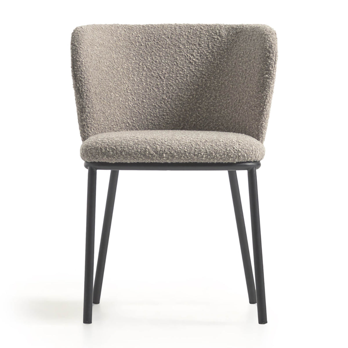 Ciselia Boucle Dining Chair - Modern Upholstered Accent Chair for Kitchen, Dining Room, and Home Decor | Soft Textured Fabric with Sturdy Wooden Legs | Perfect for Small Spaces and Entertaining Guests
