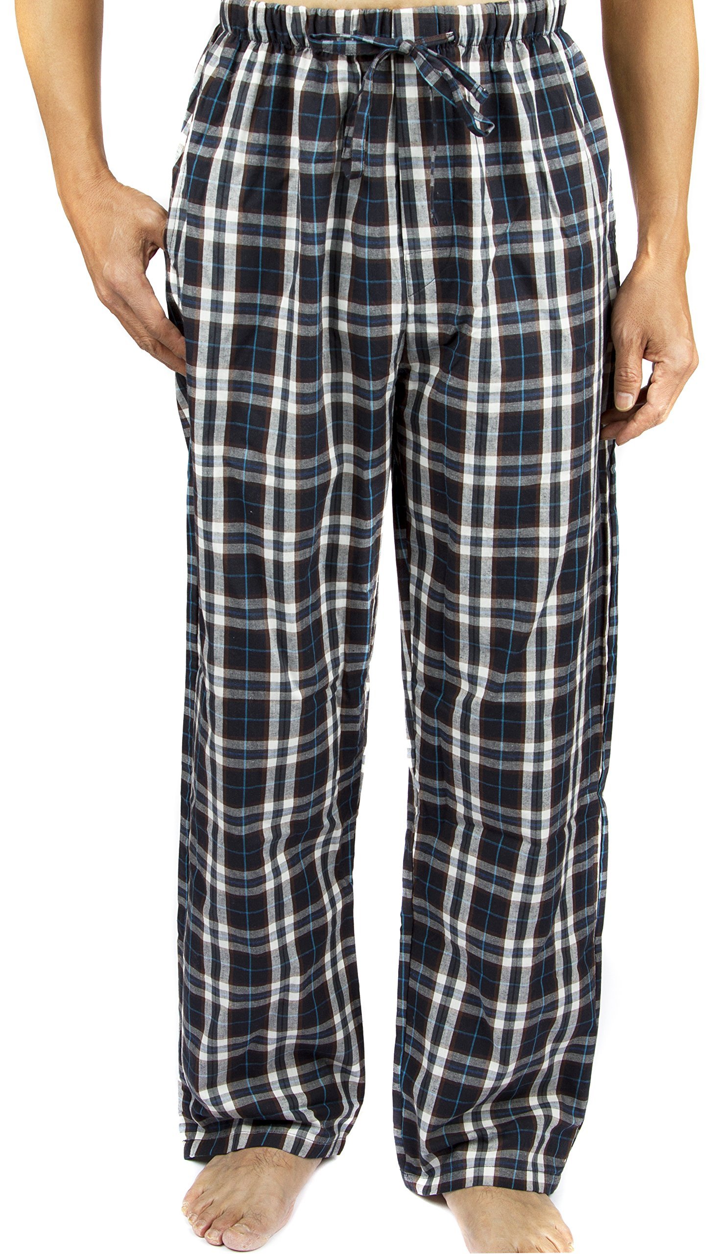 Men's Soft Cotton Poplin Pajama Pants - Breathable Lounge & Sleepwear for Relaxing at Home or Travel