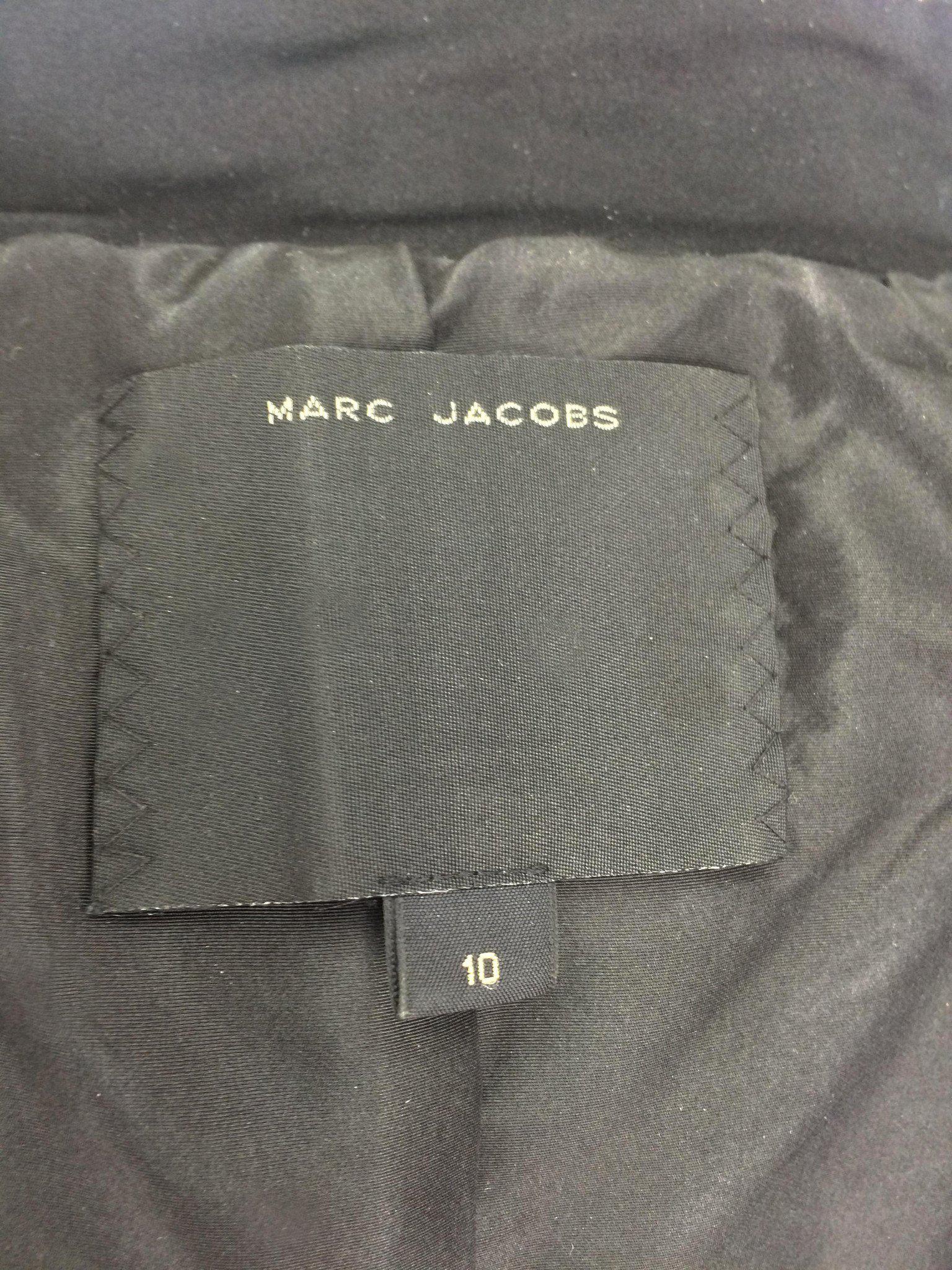 Marc Jacobs Double-Faced Lightweight Wool Victorian Fitted Jacket for Women - Size M | Elegant Office Wear & Evening Outfits
