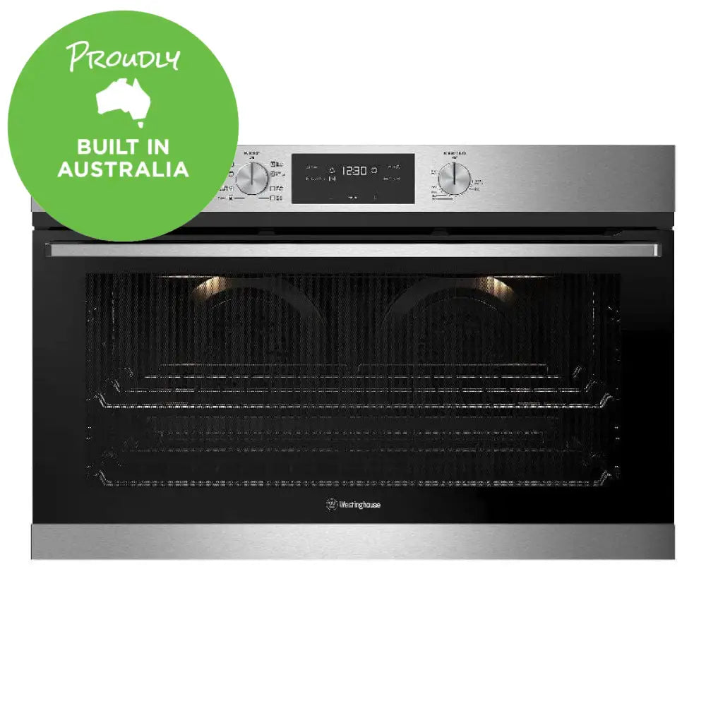 Westinghouse WVE915SC 90cm 8-in-1 Multi Function Stainless Steel Built-In Oven - Perfect for Baking, Roasting & Cooking in Modern Kitchens