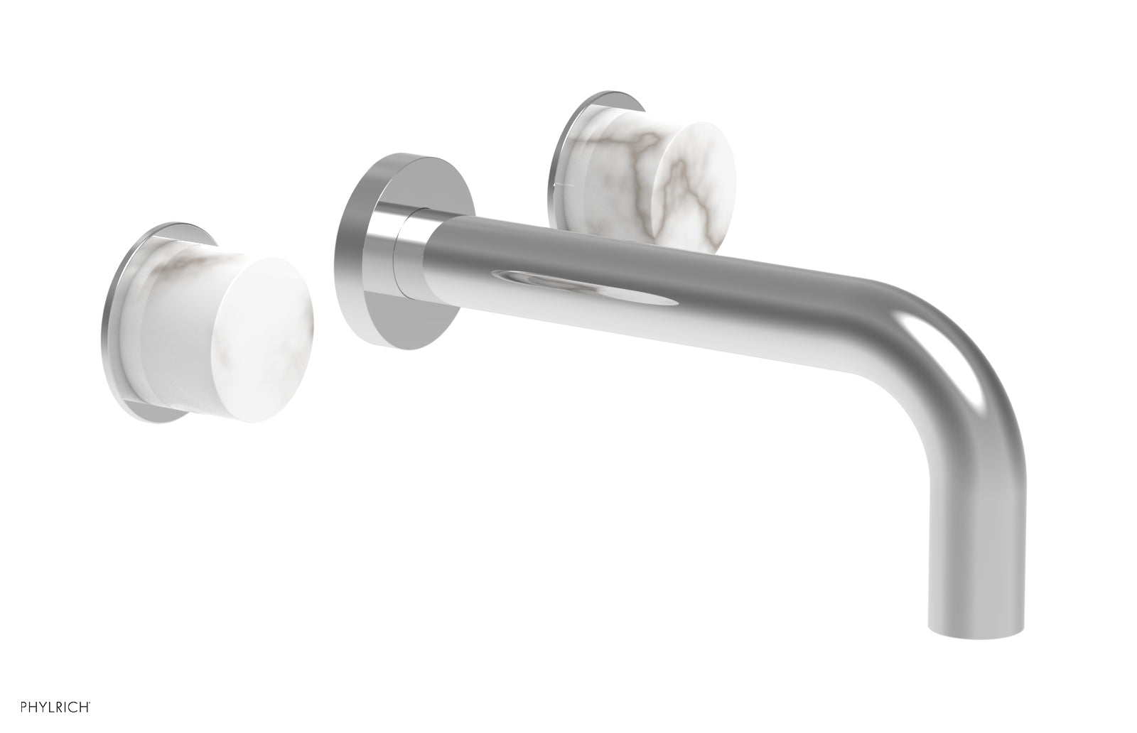 Premium White Marble Wall-Mounted Lavatory Sink Set - Modern Bathroom Vanity with Faucet for Small Spaces, Powder Rooms & Guest Baths