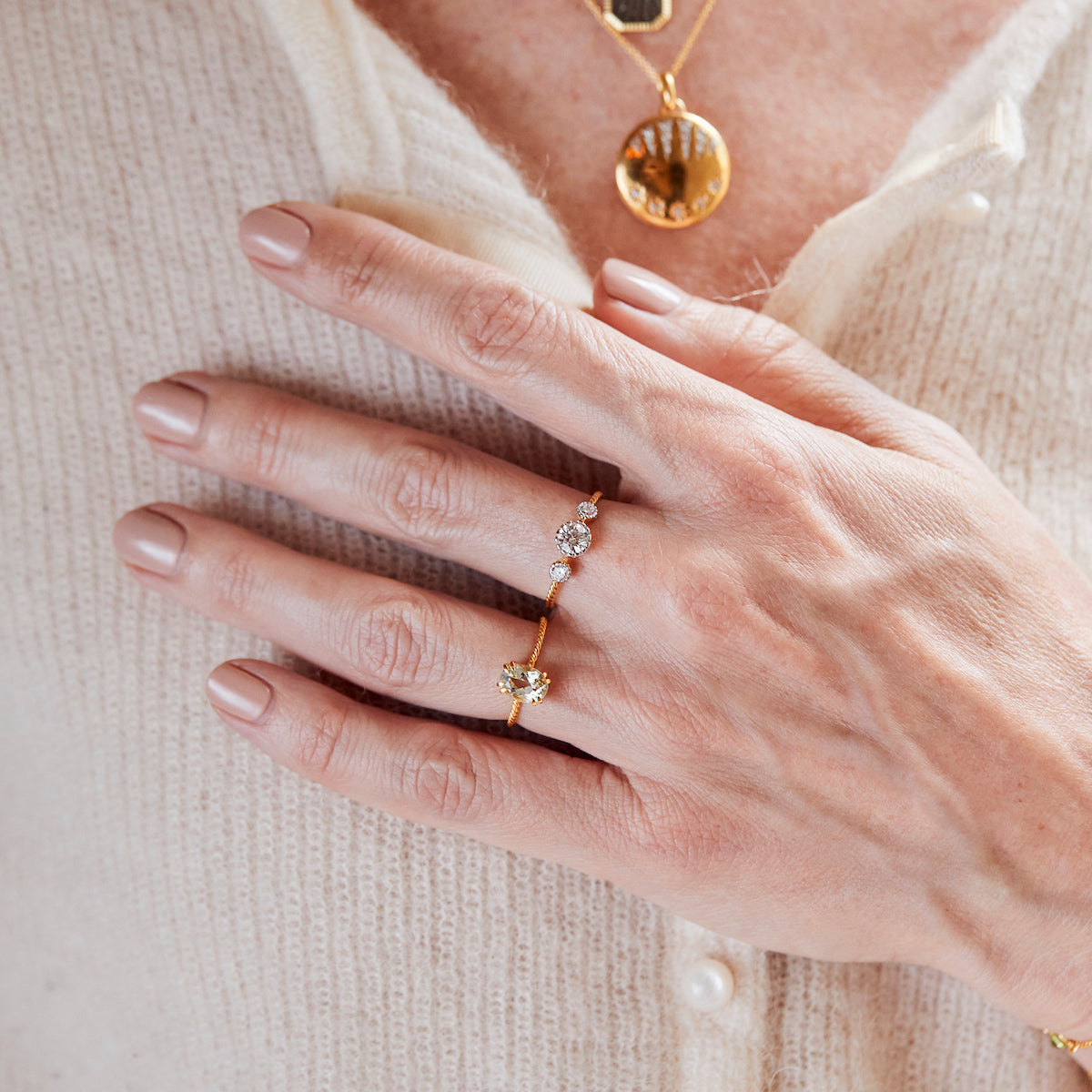 Lucia Green Amethyst Twisted Band Ring for Women | Elegant Bohemian Jewelry | Perfect for Weddings, Parties & Everyday Wear