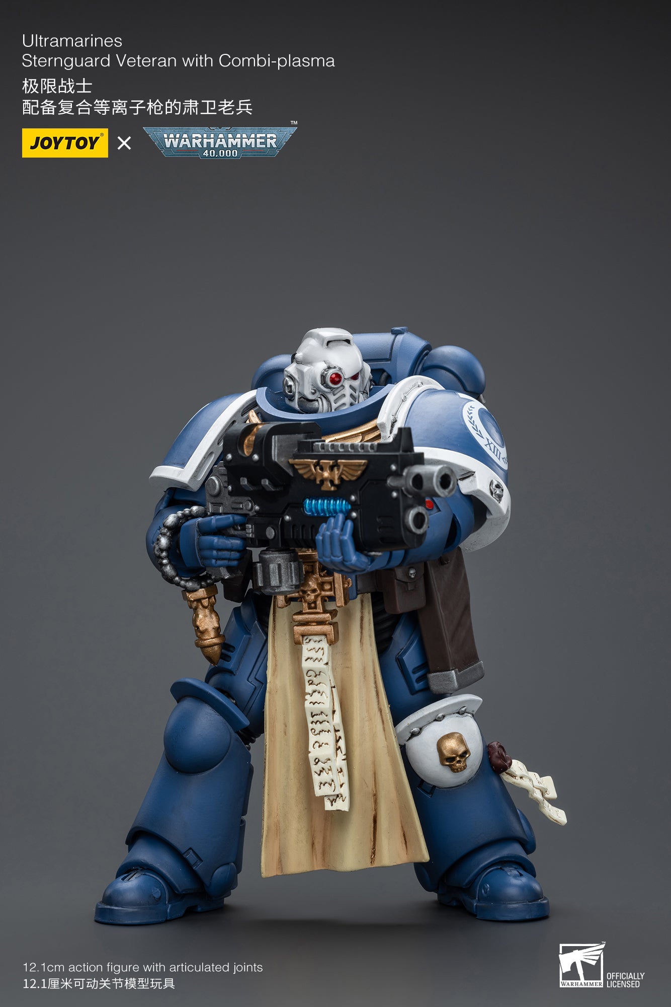 1/18 JOYTOY Warhammer 40K Ultramarines Sternguard Veteran Action Figure - Collectible Miniature for Tabletop Gaming & Display