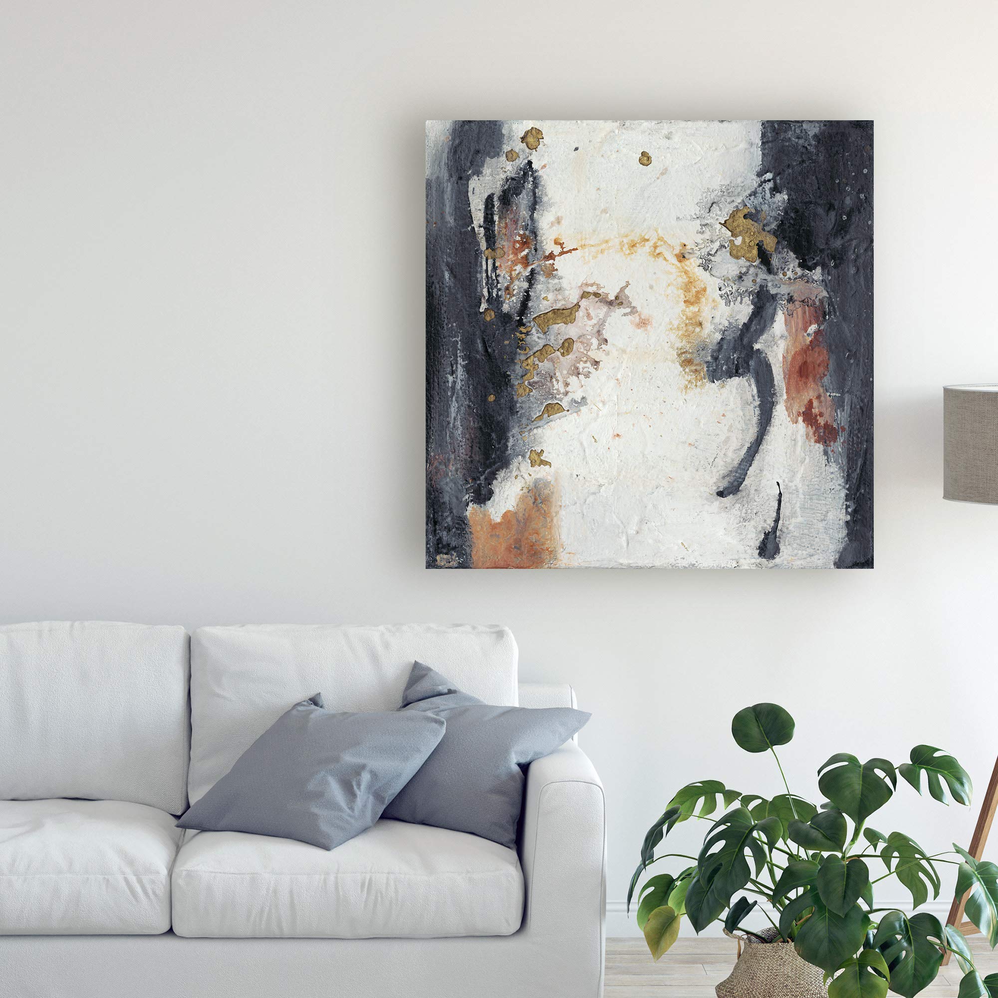 Trademark Fine Art 18x18 Oriental Garden II by Joyce Combs - Asian Inspired Wall Decor for Living Room, Bedroom & Office