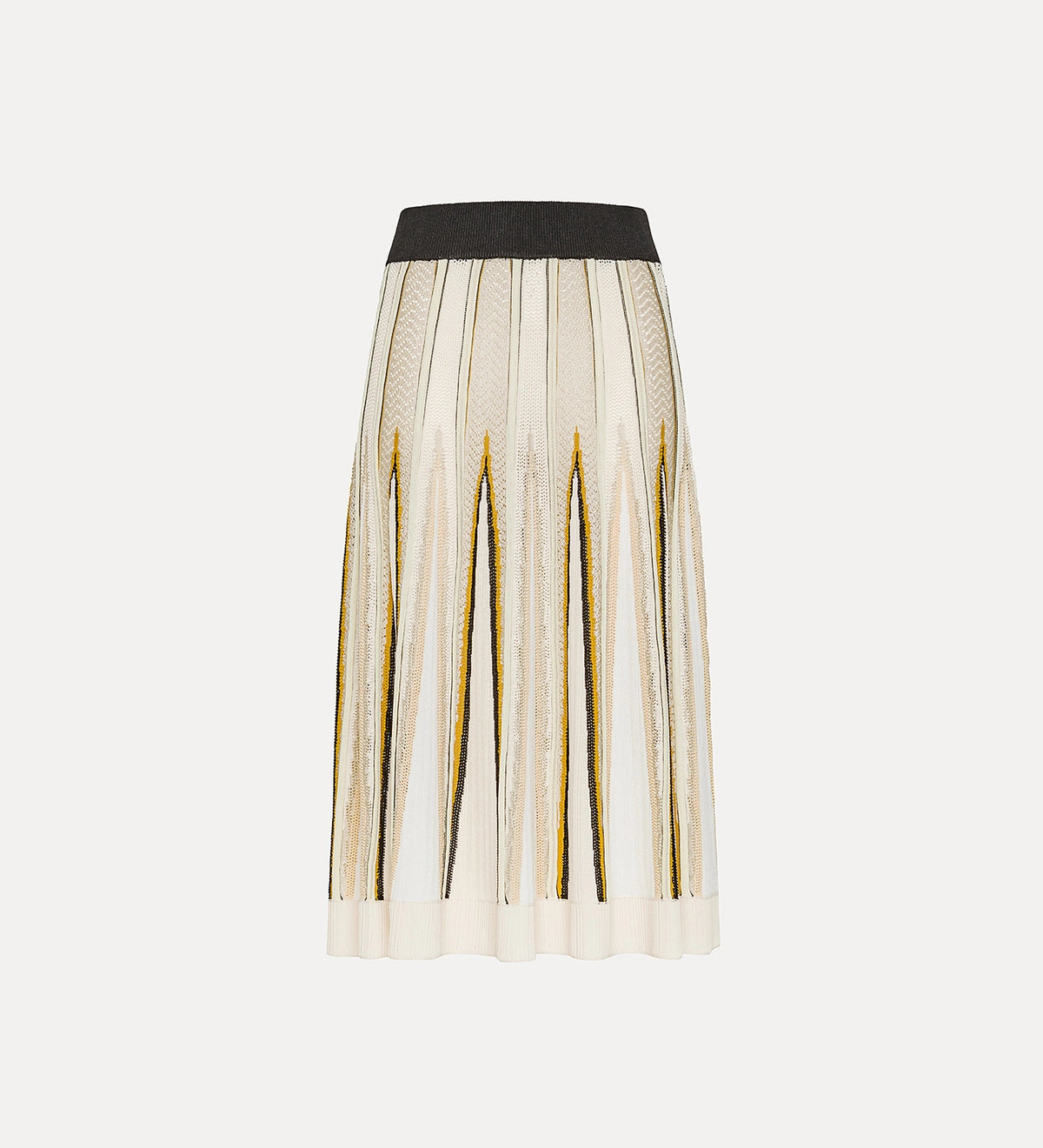 Chevron Stitch Skirt - Soft Bamboo Fabric A-Line Midi Skirt for Women | Comfortable & Stylish Summer Casual Wear for Outings & Beach Vacations