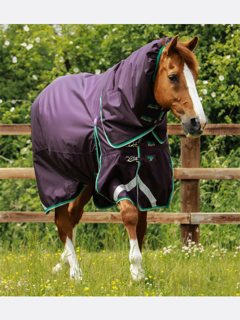 Premier Equine Buster 200g Turnout Rug with Neck Cover - Waterproof & Breathable Horse Blanket for Winter Turnout & Stable Use