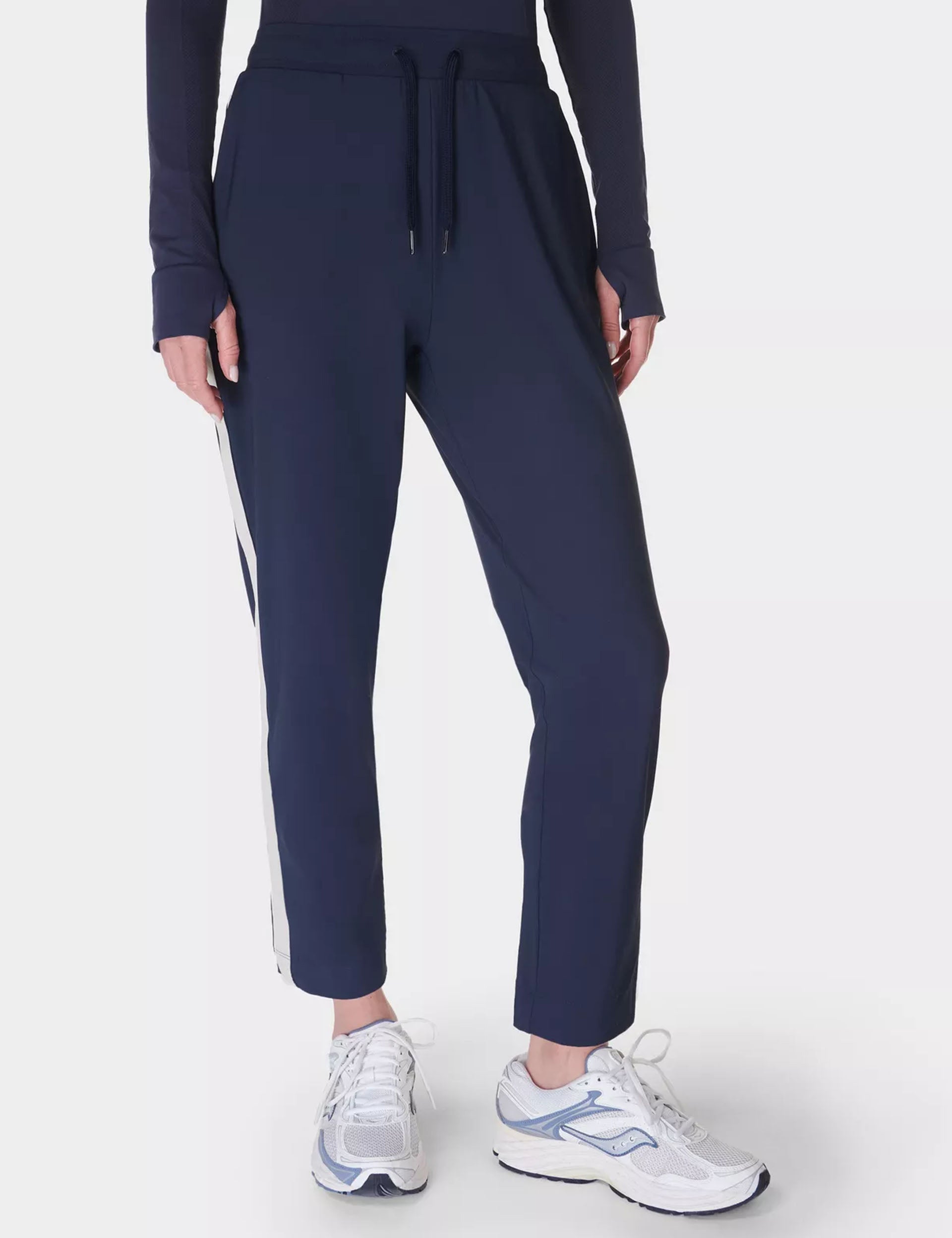 Explorer Side Stripe Pants for Men - Navy Blue Casual Trousers | Comfortable & Stylish for Work, Travel & Outdoor Activities