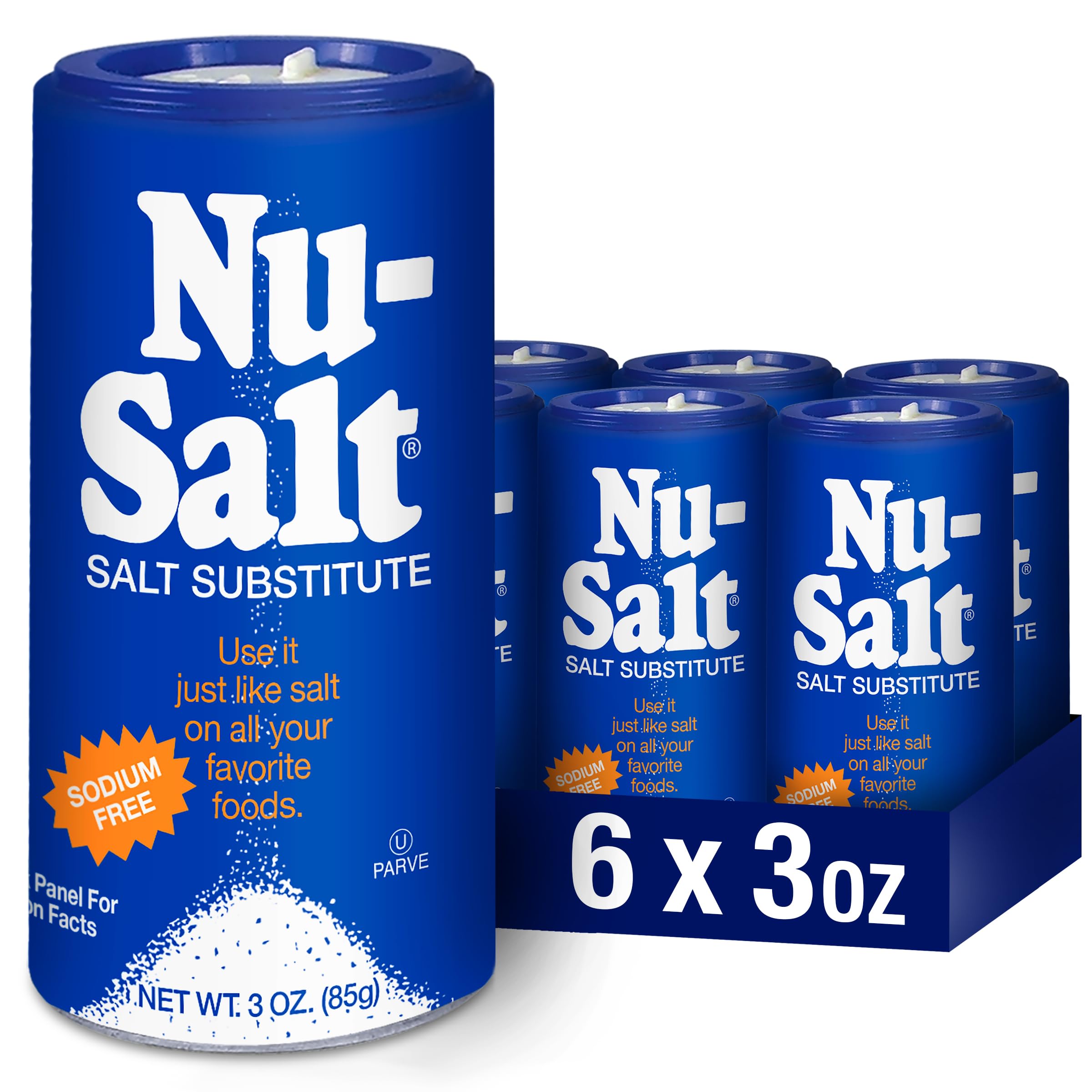 Nu-Salt 3oz Salt Substitute (6-Pack) - Healthy Low Sodium Cooking