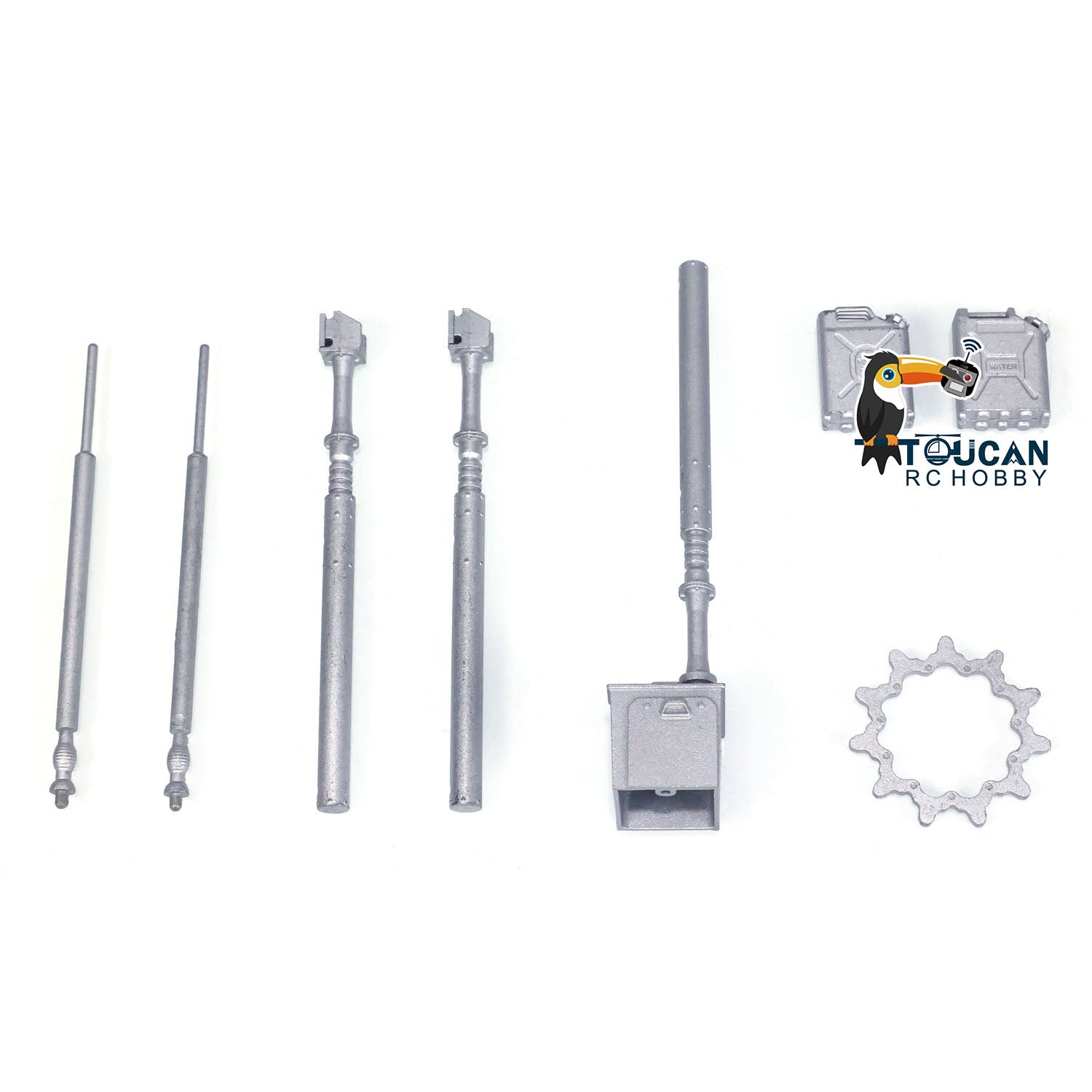 1/16 Scale RC Tank Metal Decorative Parts - Fuel & Water Tanks for M1A2 Abrams Panzer Armor Model 3918 | Upgrade Accessories for Hobby Radio Control Tanks | Perfect for Military Model Displays & RC Tank Battles