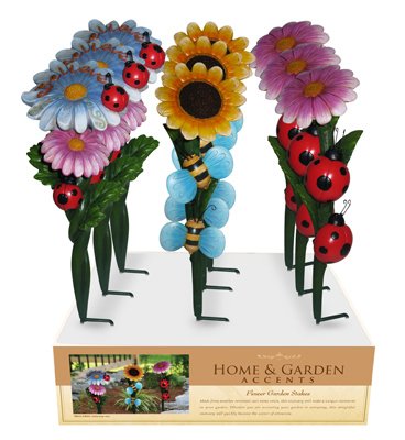 Alpine FLW GDN Stake (Pack of 9) - Heavy Duty Garden Stakes for Plants, Flowers & Landscaping | Perfect for Outdoor Gardening, Yard Decoration & Plant Support