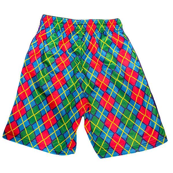 Boys Pink & Green Pixel Argyle Shorts - Stylish Casual & School Wear for Kids - Perfect for Playdates, School, and Everyday Outfits