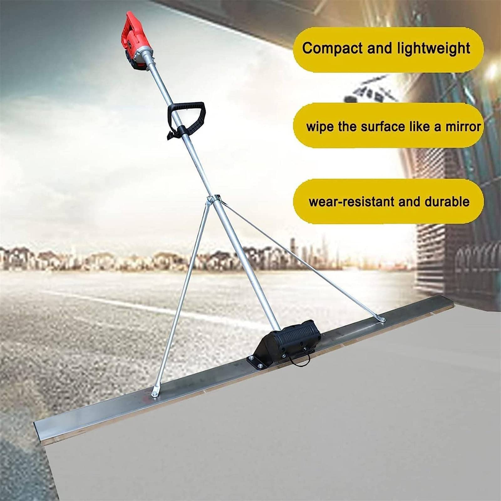 48V Battery Powered Concrete Vibratory Finishing Tool - 3000-6000 RPM Brushless Motor, 6000mAh for Smooth Leveling & Screeding | Perfect for Driveways, Floors & Patios