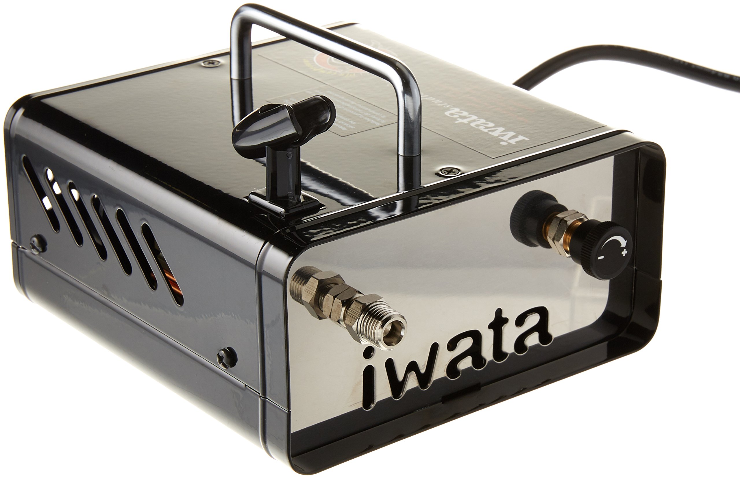 Iwata-Medea Studio Series Ninja Jet Single Piston Air Compressor - Professional Airbrush Compressor for Artists, Hobbyists & Tattoo Artists - Perfect for Miniature Painting, Model Building & Cosmetic Airbrushing