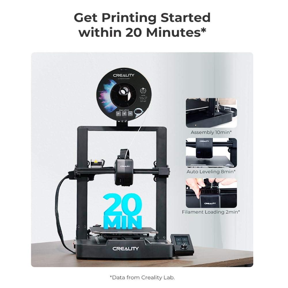 Creality Ender 3 V3 SE 3D Printer with Auto Leveling | 250mm/s High Speed Printing | CR Touch Sensor | Sprite Direct Extruder | Dual Z & Y Axis | 8.66x8.66x9.84in Build Volume | Perfect for Home DIY, Prototyping & Hobby Projects