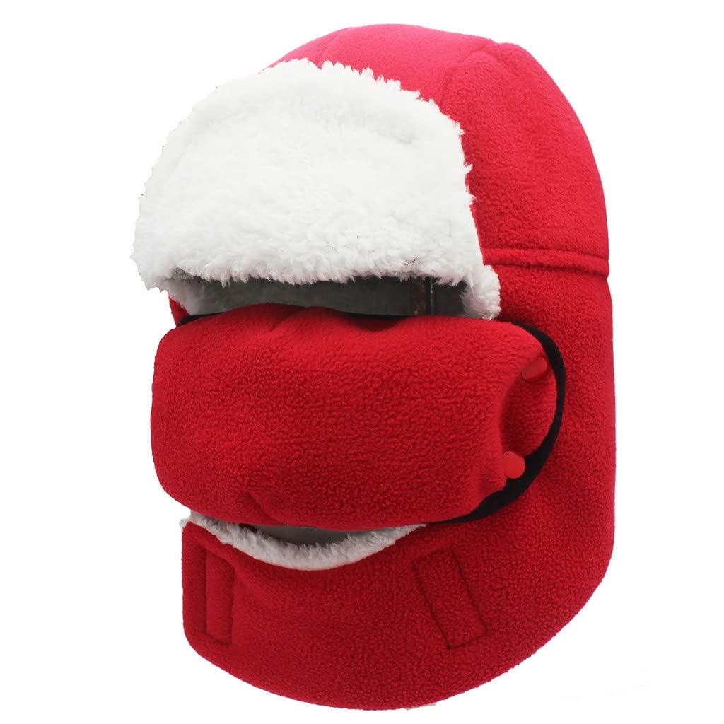 KGEZW Kids Winter Hat with Warm Ear Protection - Detachable Velvet Windproof Beanie for Outdoor Skiing & Snow Activities (One Size, Color A) - Perfect for Cold Weather Play & Winter Sports