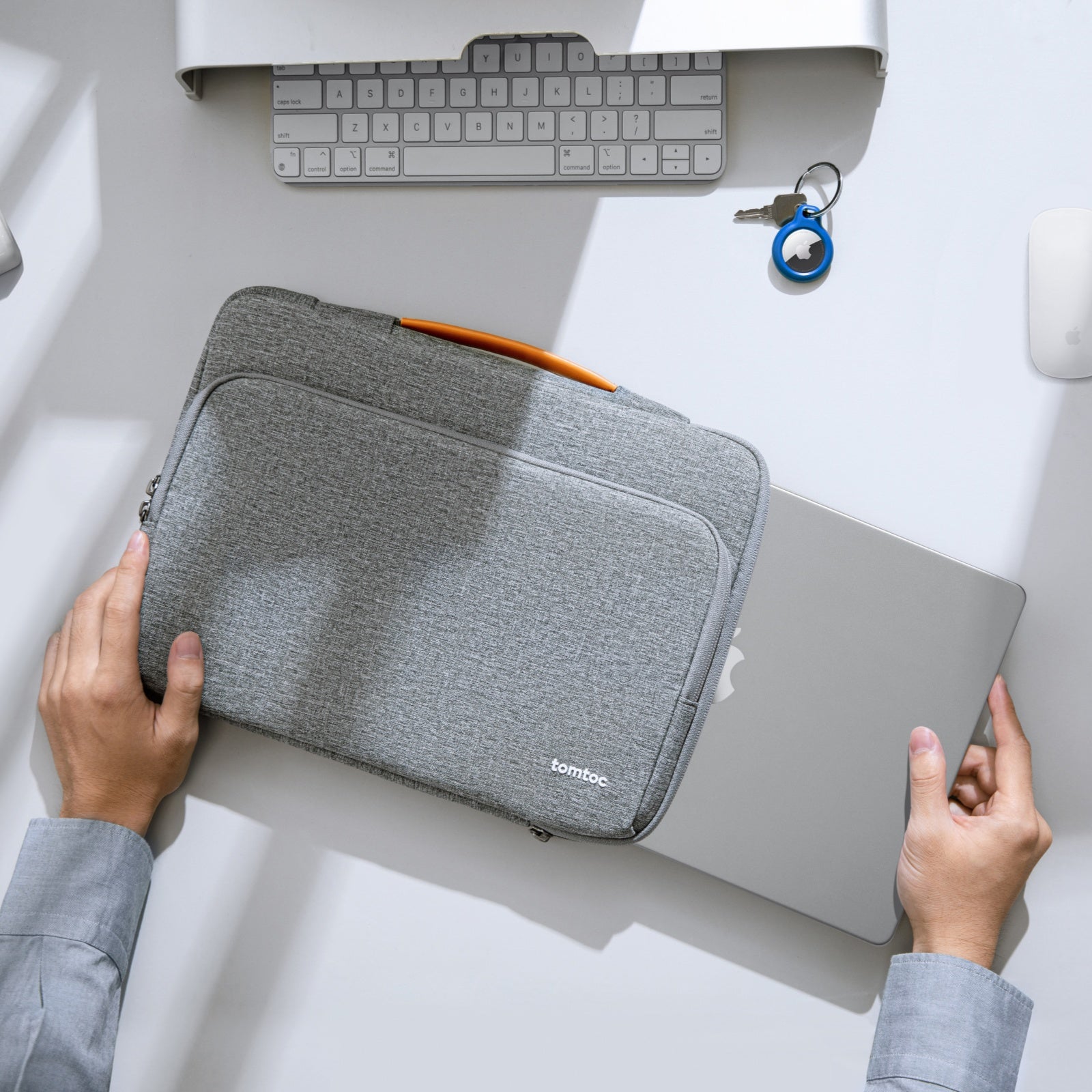 Defender A14 Laptop Briefcase for 15 inch MacBook Air - Waterproof Business Laptop Bag with Padded Protection, Perfect for Office, Travel & Commuting