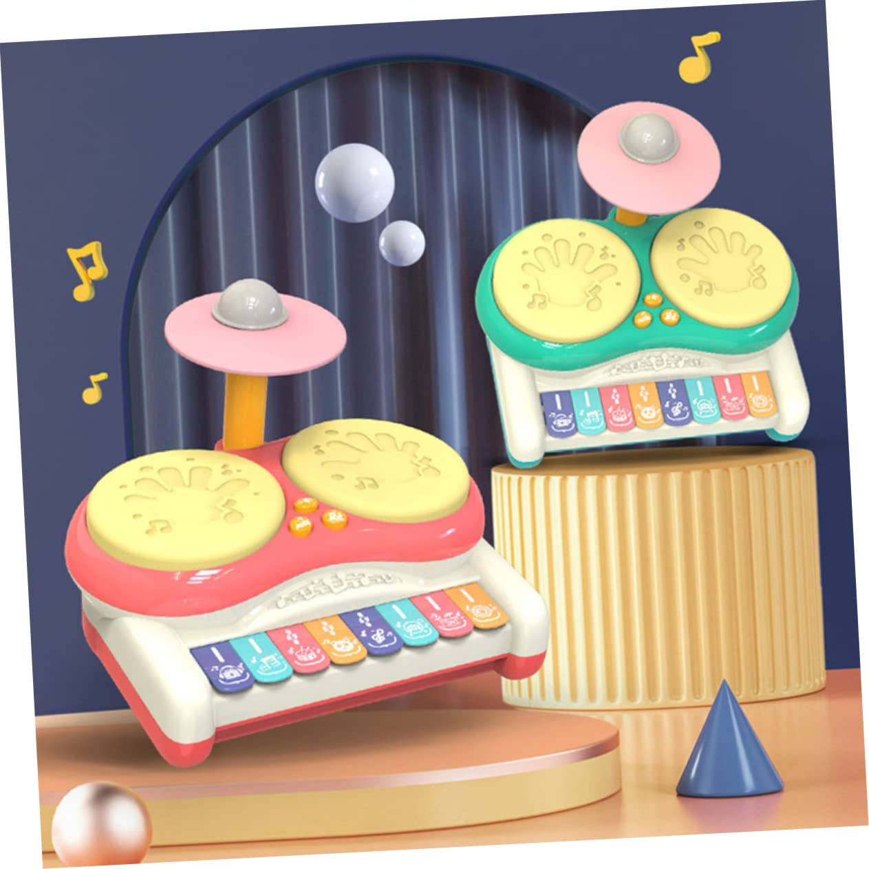 WESIEVYA Kids Drum Set - Musical Toy Drum for Toddlers & Children, Portable Mini Drum with Piano Features - Perfect for Birthday Gifts, Early Learning & Indoor Playtime