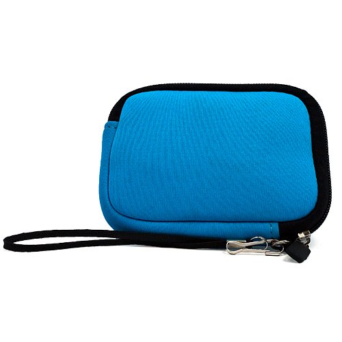 eBigValue Baby Blue & Black Neoprene Protective Case for Kodak EasyShare C182 M550 M575 M580 Digital Cameras - Includes Pink 6
