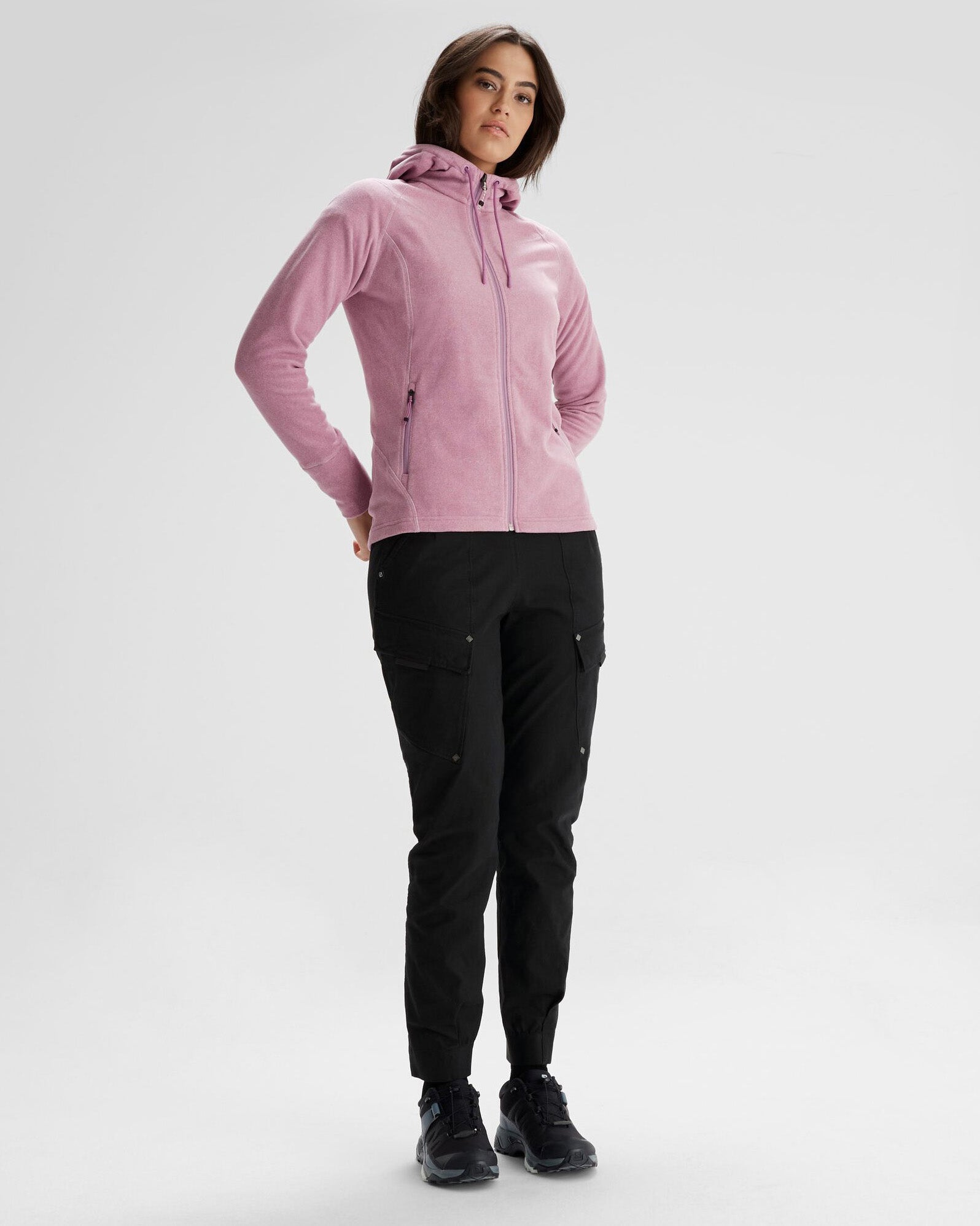 Women's Mt Aspiring Hooded Fleece Jacket - Lightweight Warm Winter Coat for Hiking, Camping & Outdoor Activities