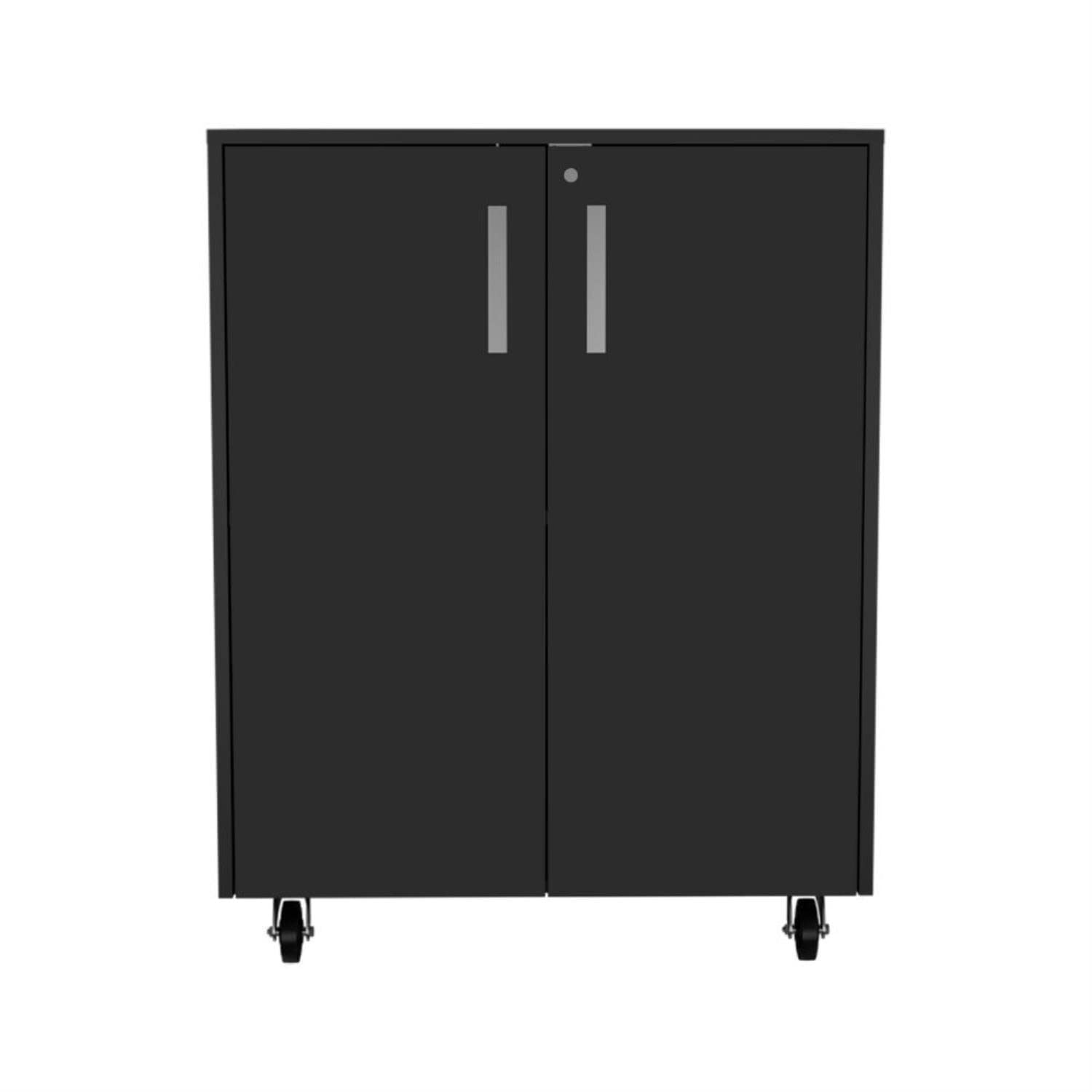Rushville Utility Sink Cabinet with Double Doors - Stainless Steel Countertop & 3 Drawers - 35.43