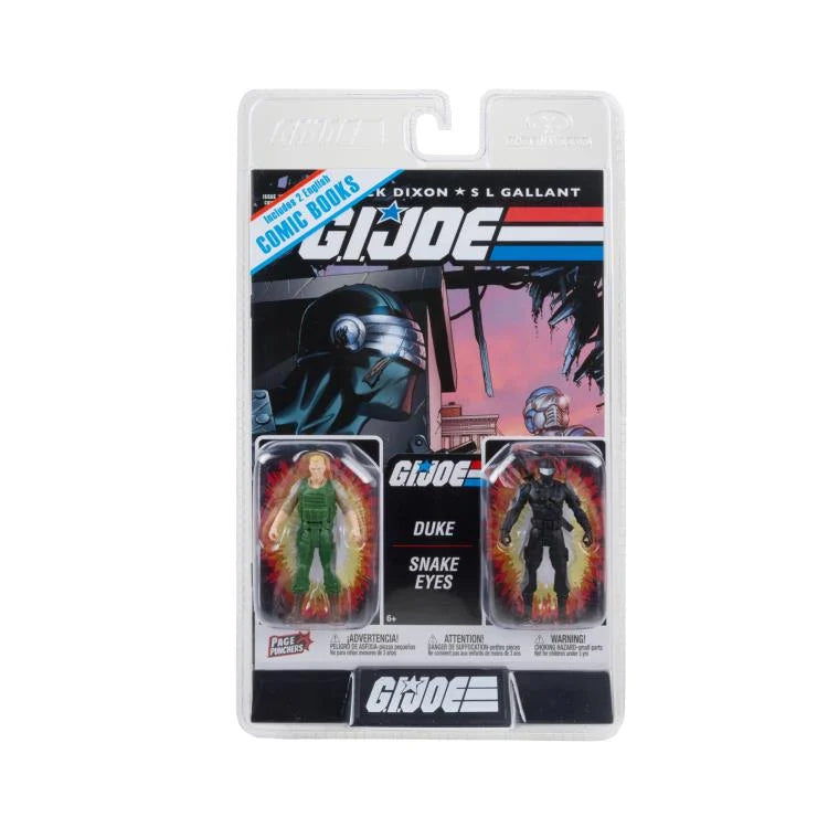 G.I. Joe Page Punchers Duke & Snake Eyes Action Figure 2-Pack with Exclusive Comic Book - Collectible Toys for Fans, Gifts for Kids & Adults, Display for Home & Office