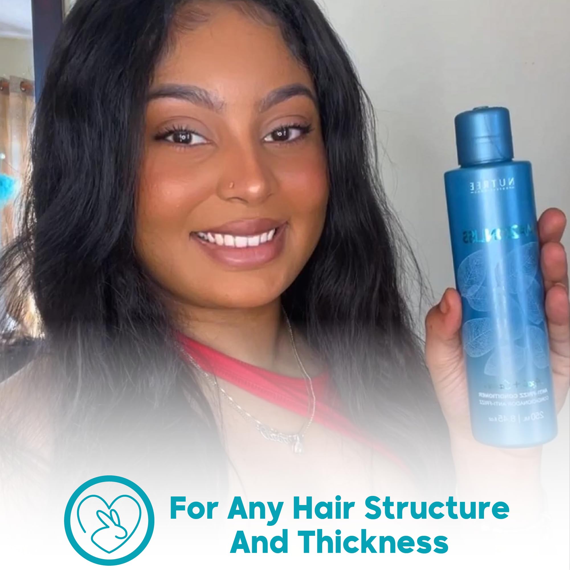 Amazonliss Anti-Frizz Keratin Treatment Set - Smooth, Soft & Shiny Hair Care - Long-Lasting Frizz Control Shampoo & Conditioner (8.45 fl.oz) - Perfect for Damaged Hair & Salon-Quality Results at Home