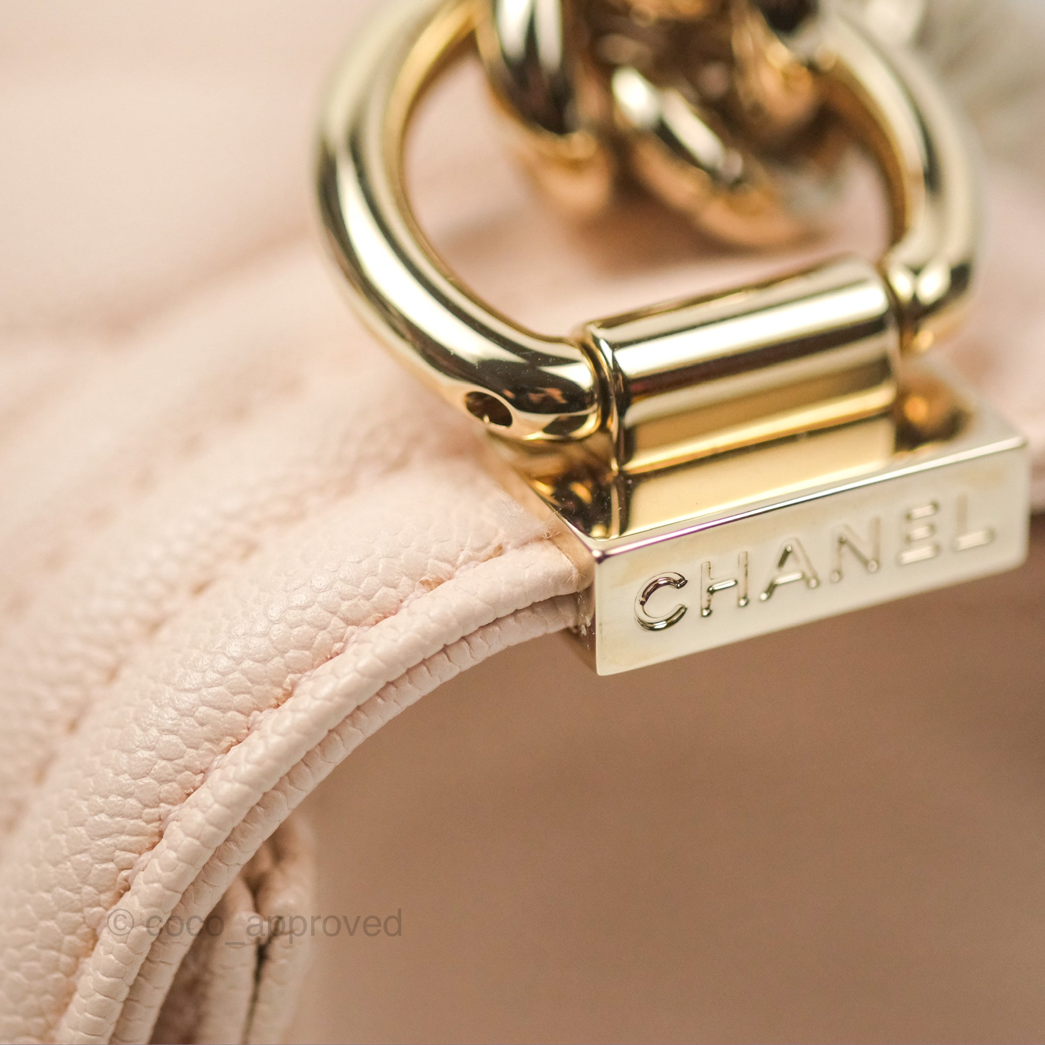 Chanel Chevron Medium Boy Bag in Light Pink Caviar Leather with Gold Hardware - Luxury Crossbody Bag for Women, Perfect for Parties & Evening Events